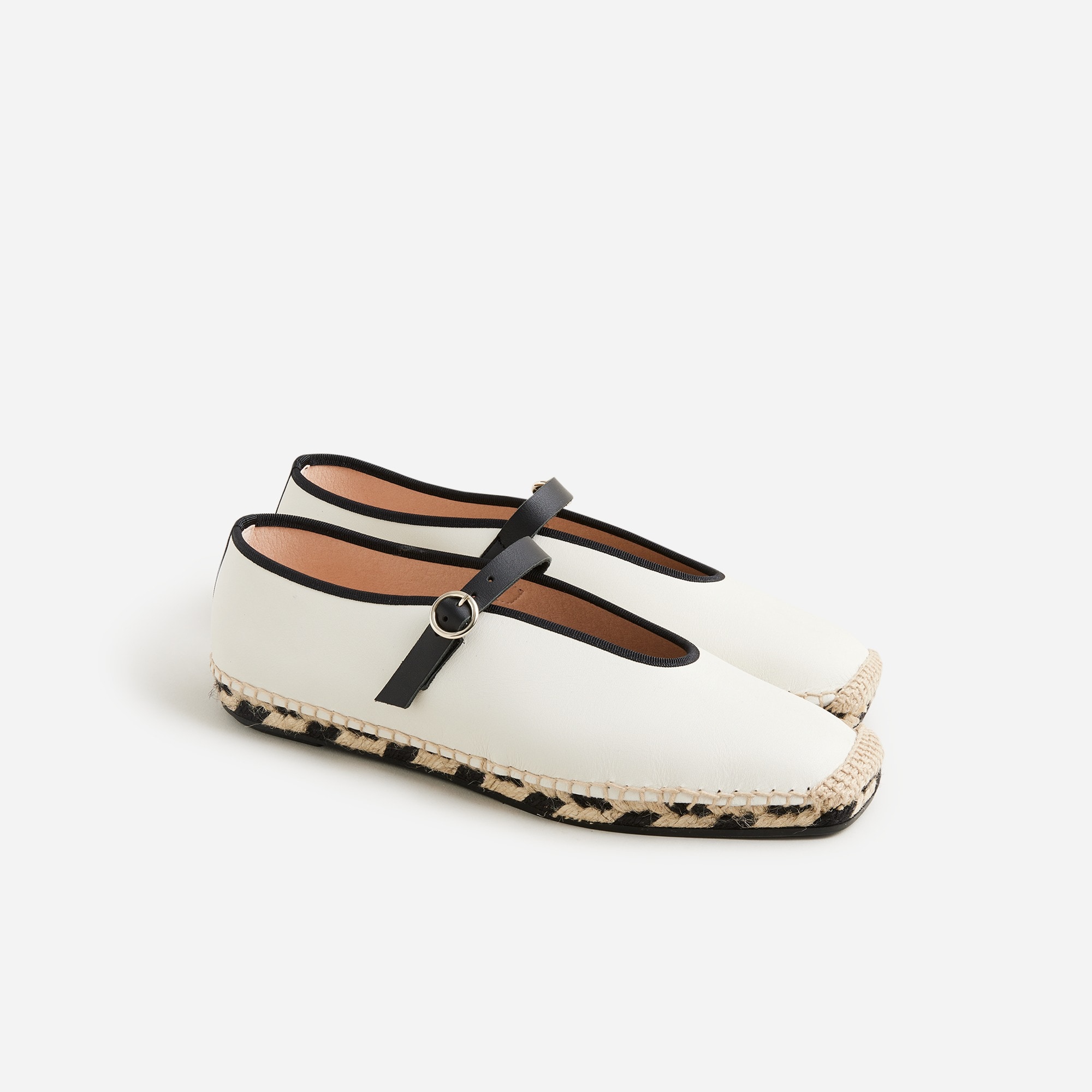  Made-in-Spain Mary Jane espadrilles in leather