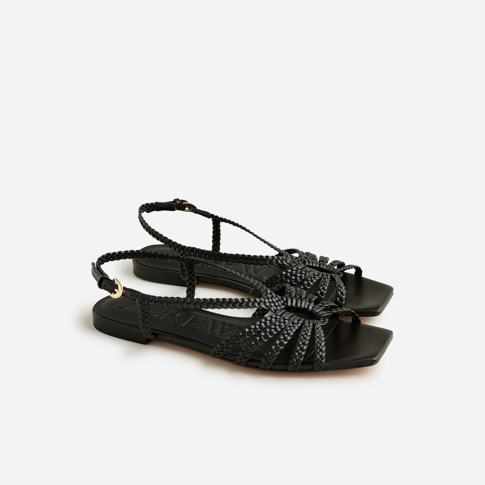 New Capri braided sandals in leather