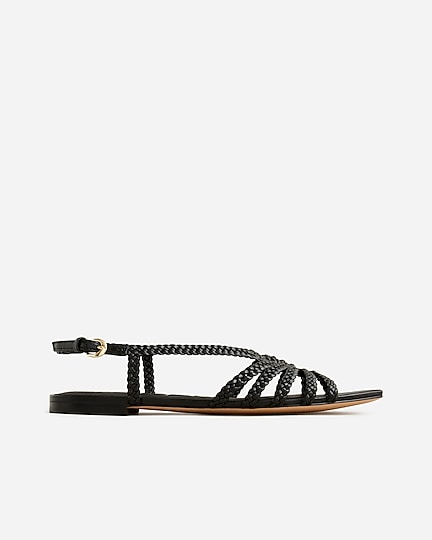 J.Crew: New Capri Braided Sandals In Leather For Women