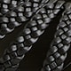New Capri braided sandals in metallic leather BLACK