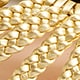 New Capri braided sandals in leather DARK GOLD