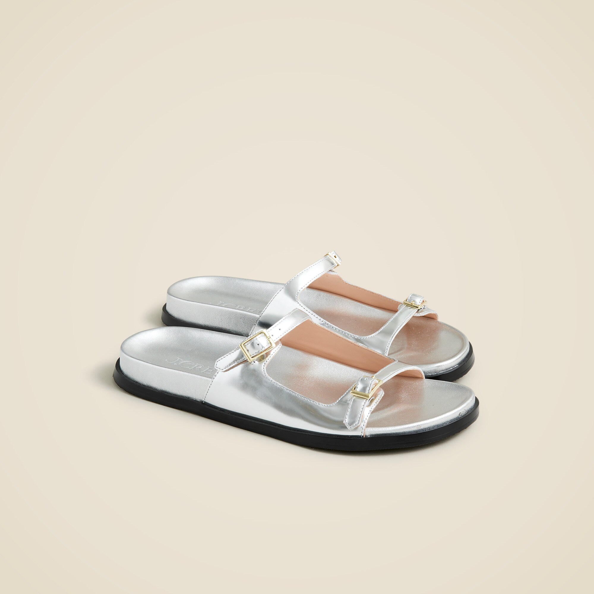 J crew metallic sandals hotsell