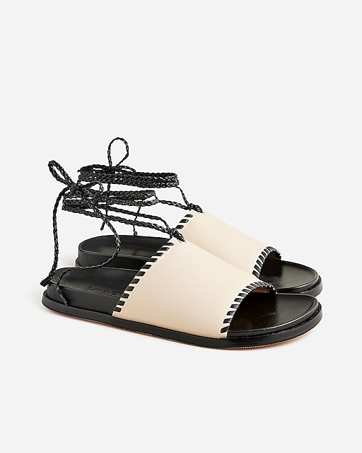 womens Colbie braided lace-up sandals in leather