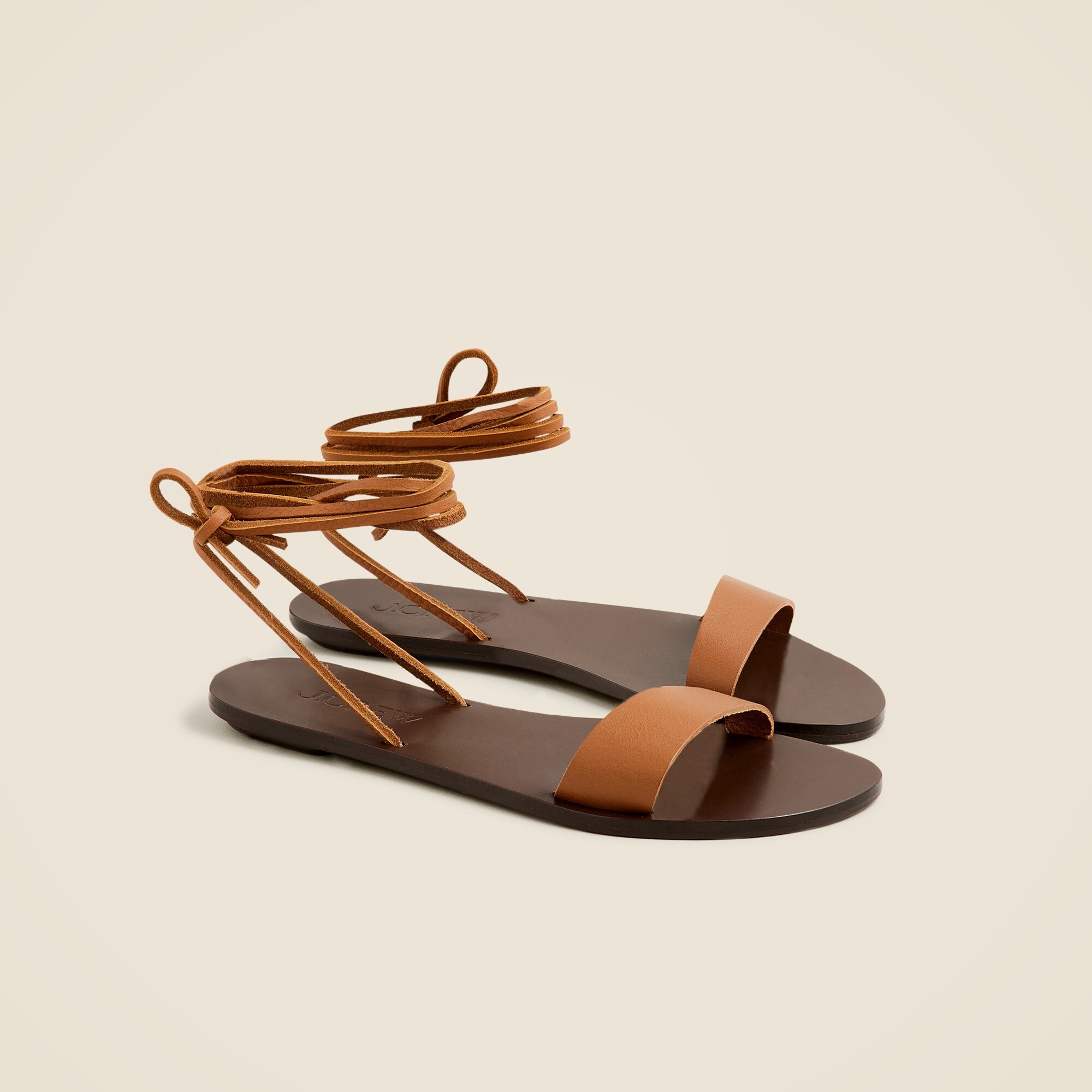 Carsen Made-in-Italy Lace-up Sandals In Leather For Women | J.Crew