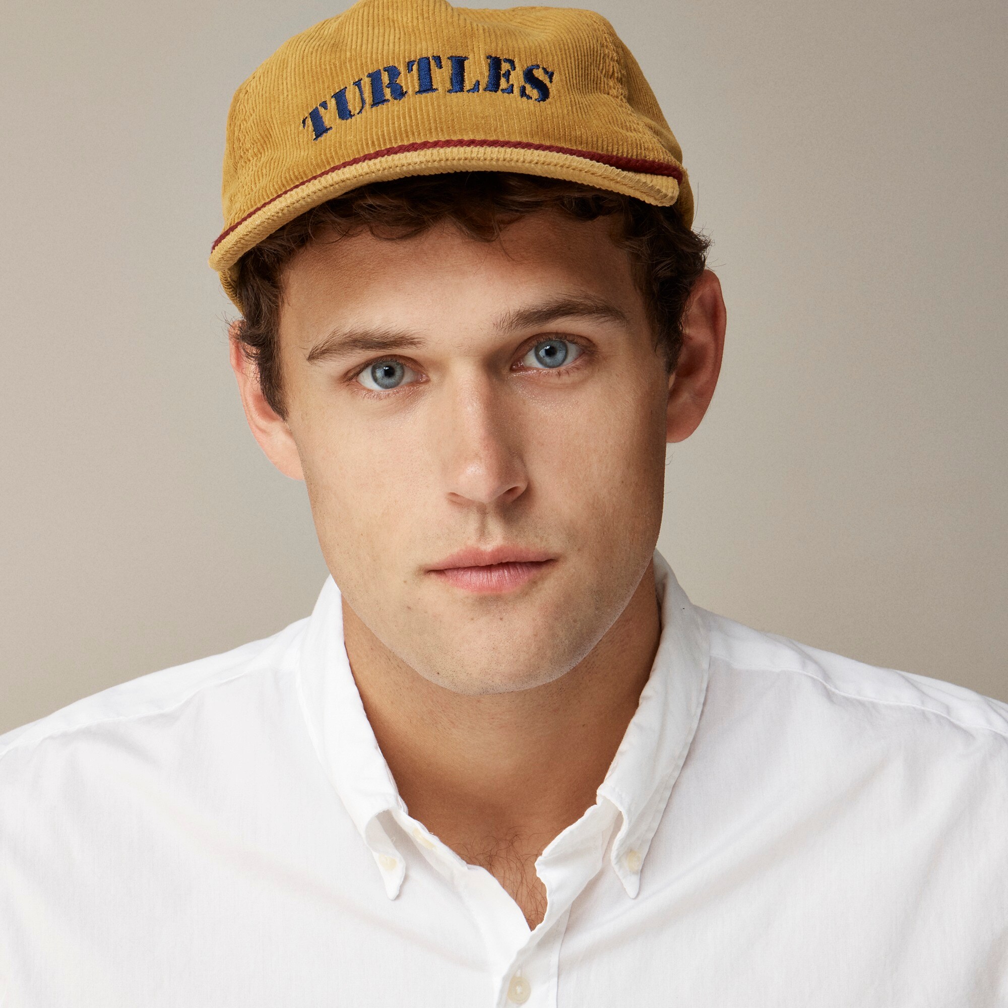  BEAMS PLUS X J.Crew made-in-the-USA embroidered corduroy baseball cap