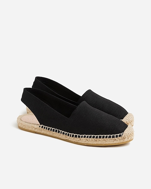 womens Made-in-Spain slingback espadrilles in canvas