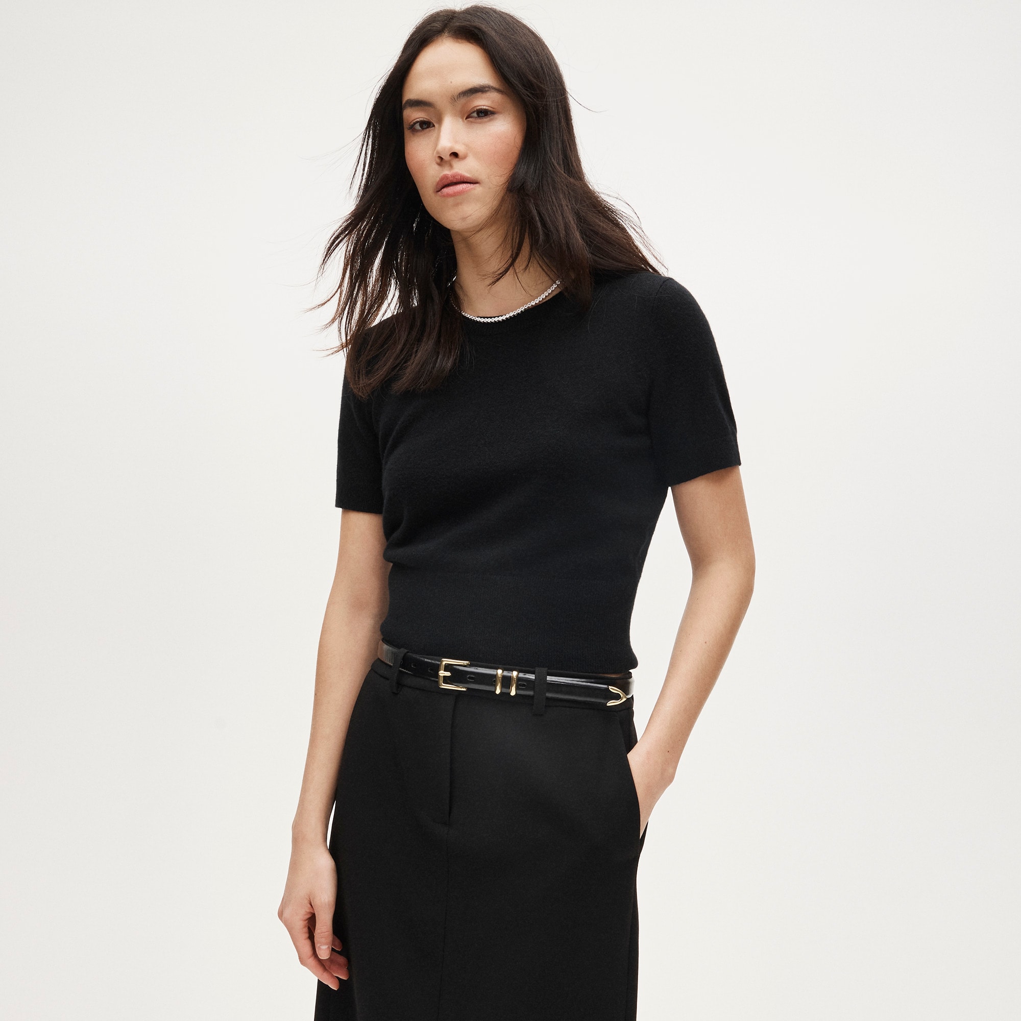  Cashmere shrunken T-shirt