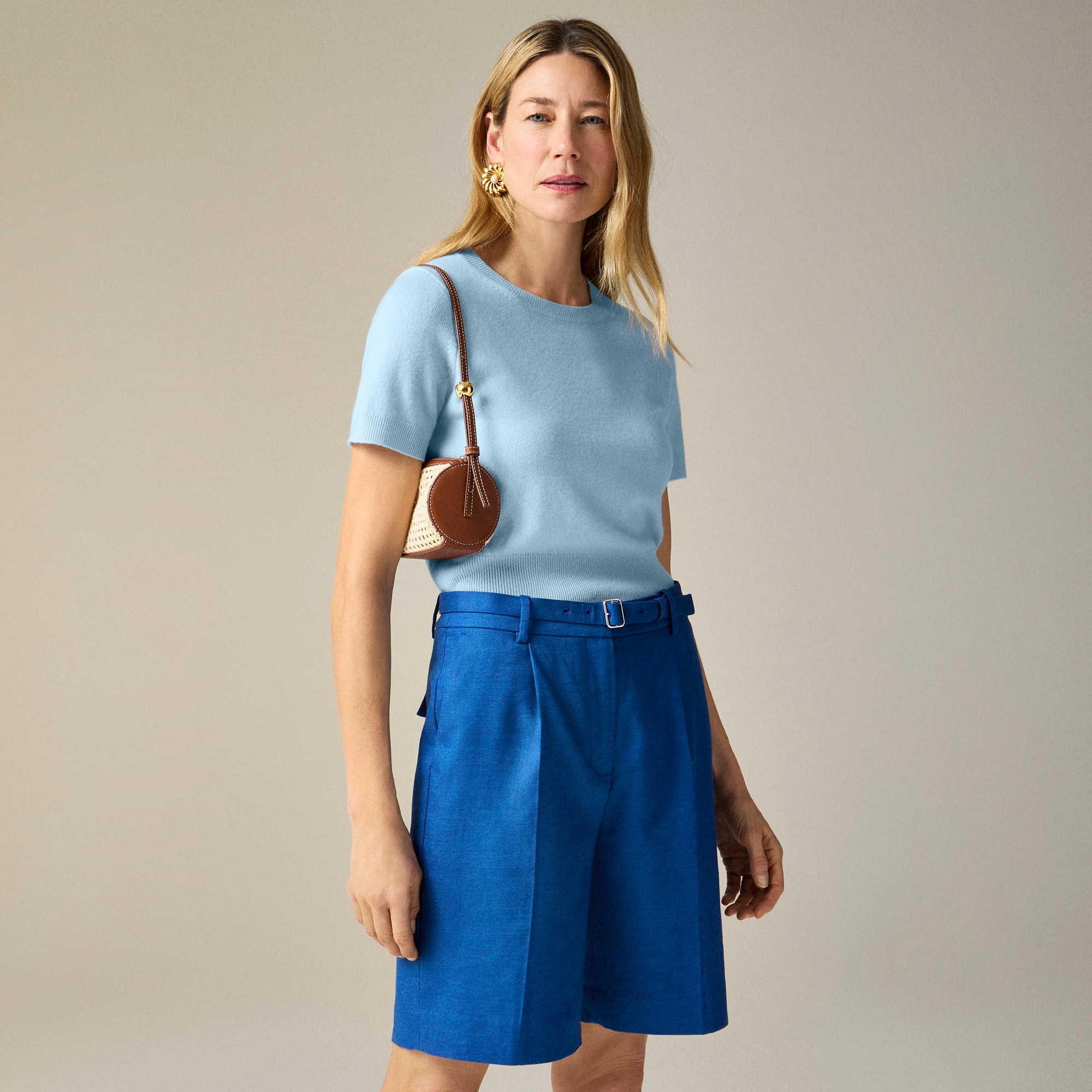 womens Cashmere shrunken T-shirt