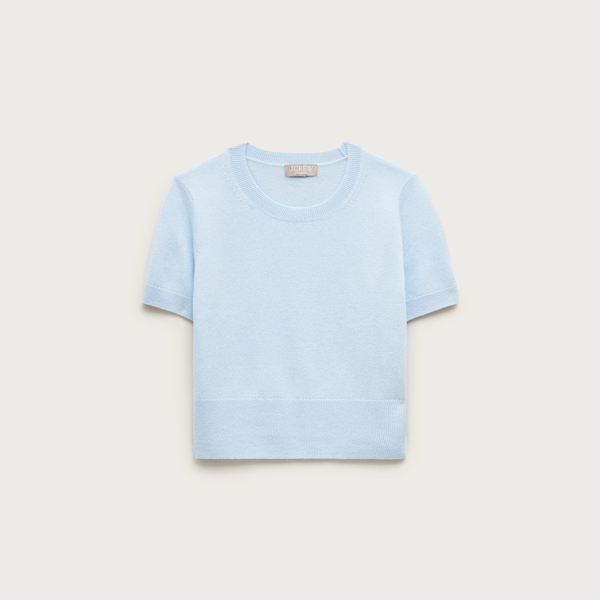 Cashmere shrunken T-shirt