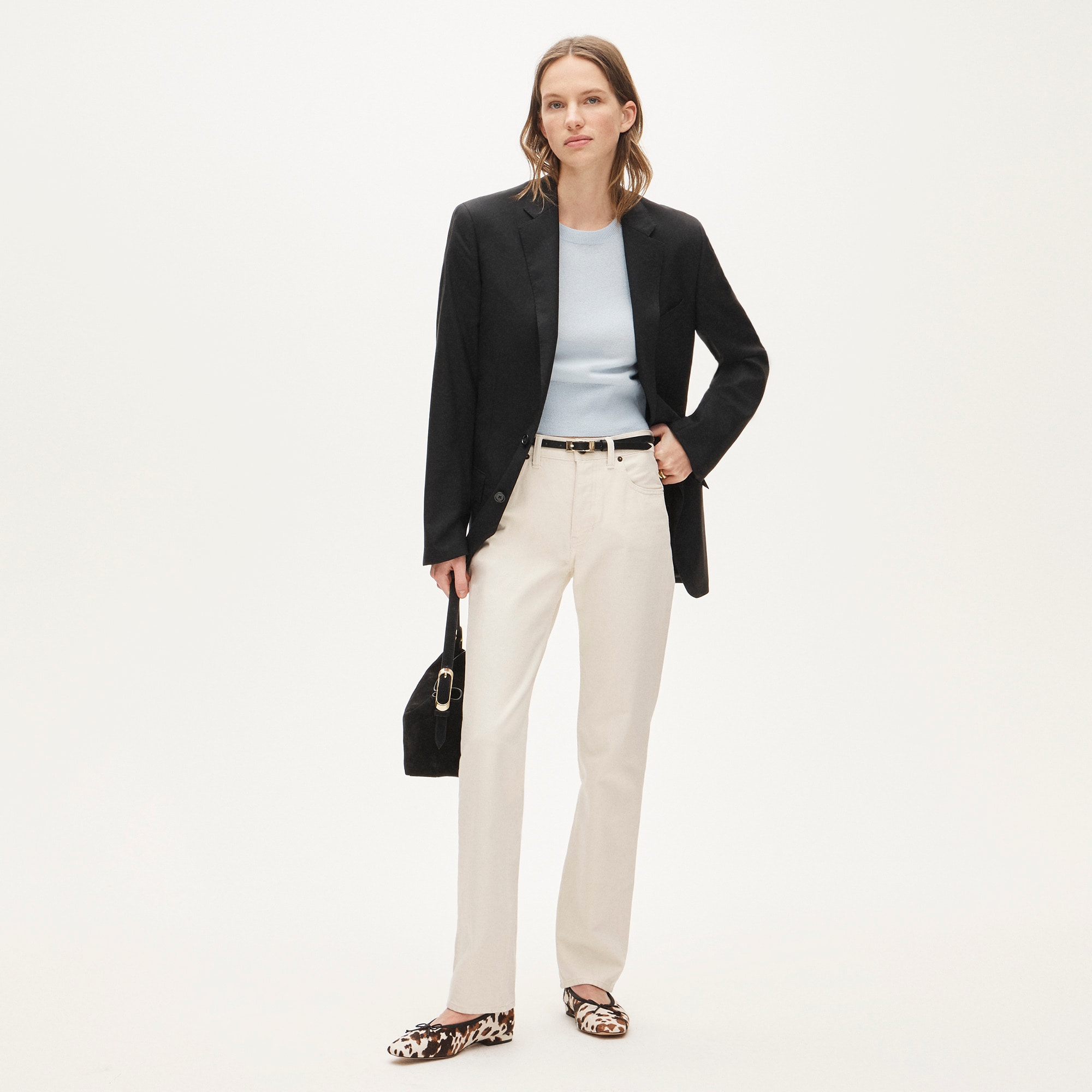 Cashmere shrunken T-shirt