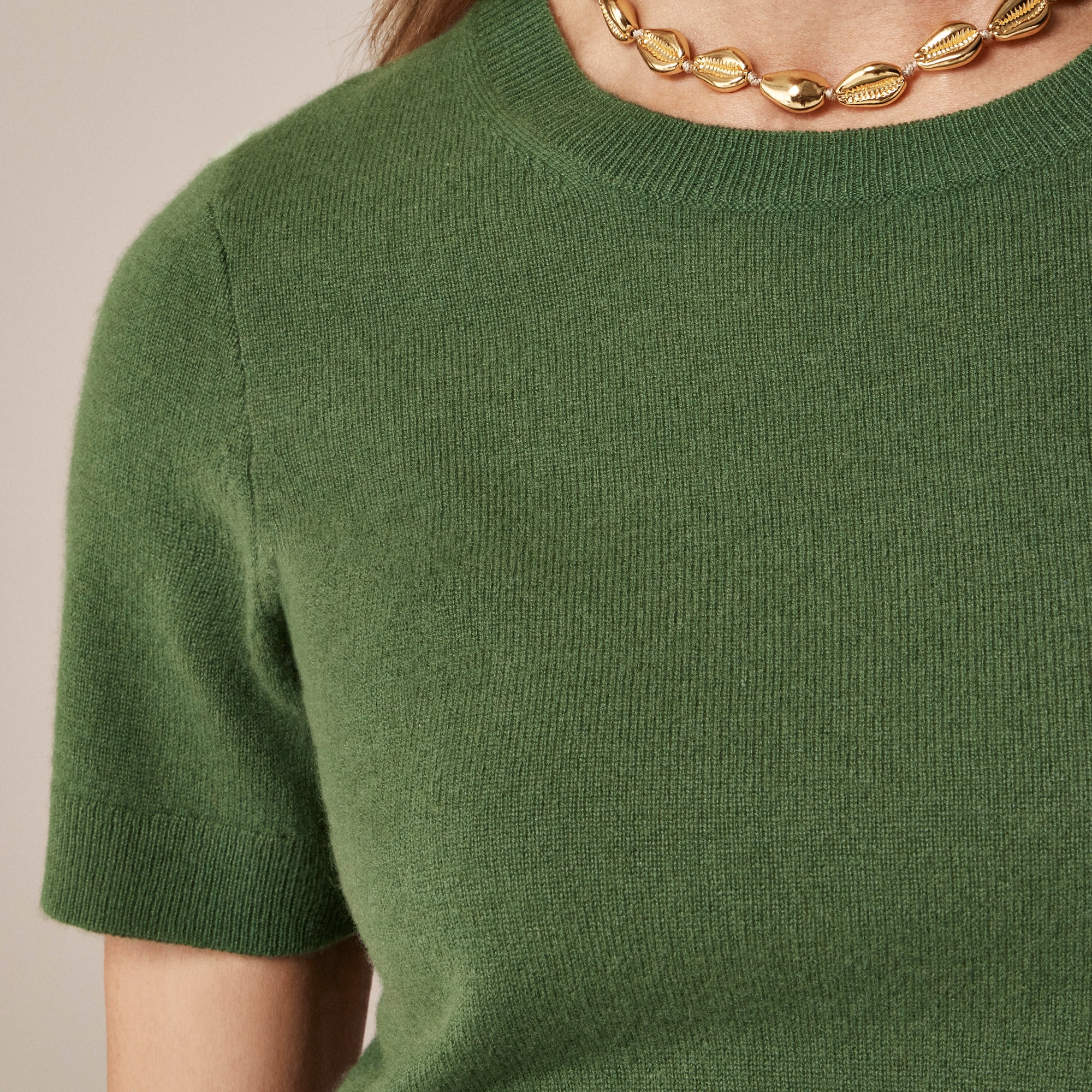 Cashmere shrunken T-shirt