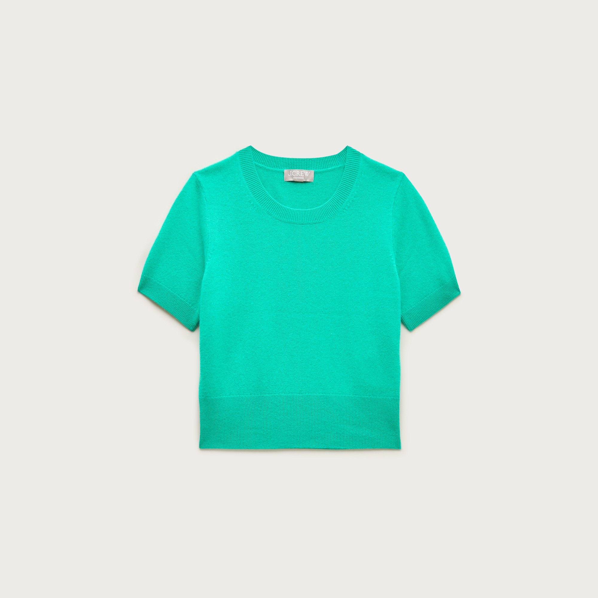 Cashmere shrunken T-shirt