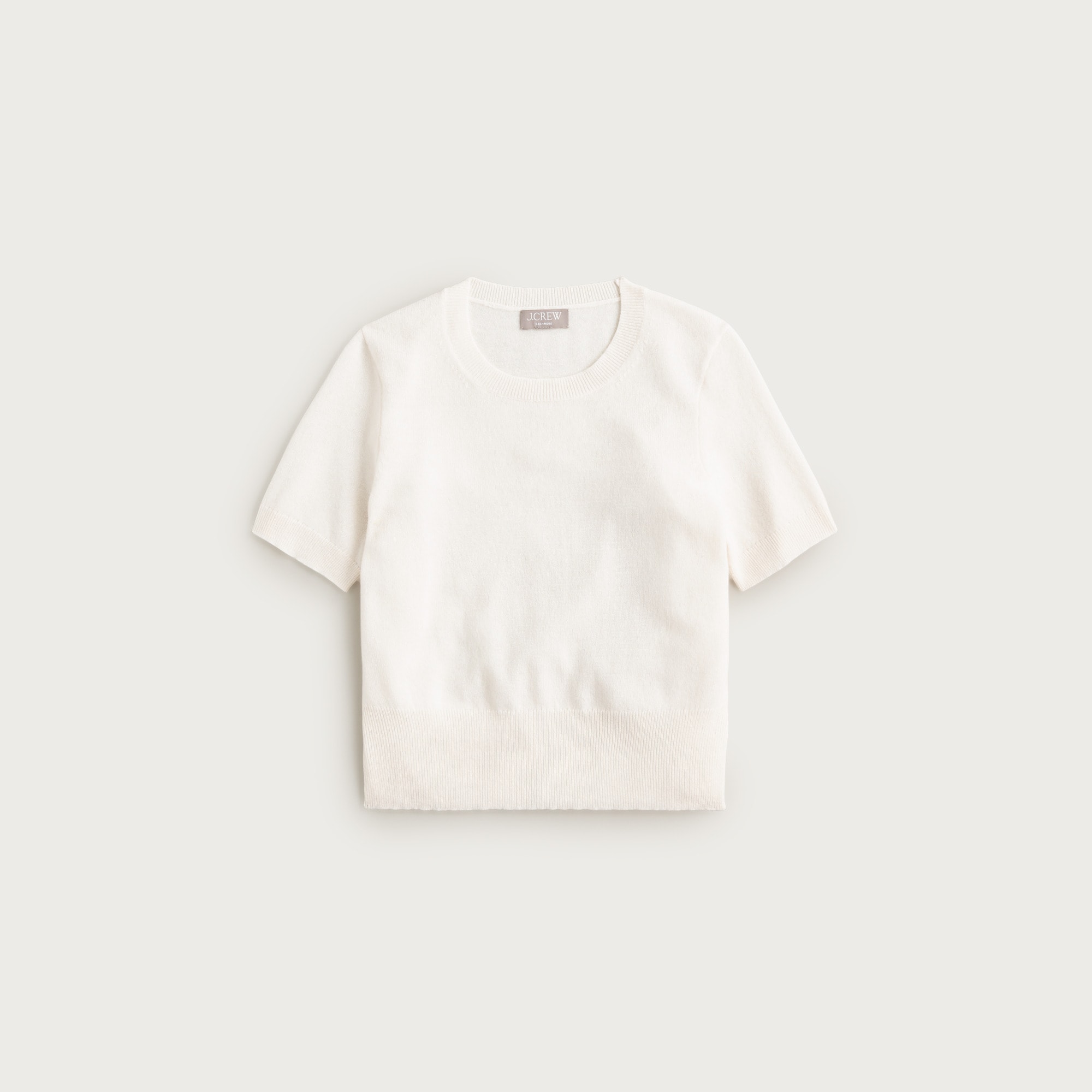 Cashmere shrunken T-shirt