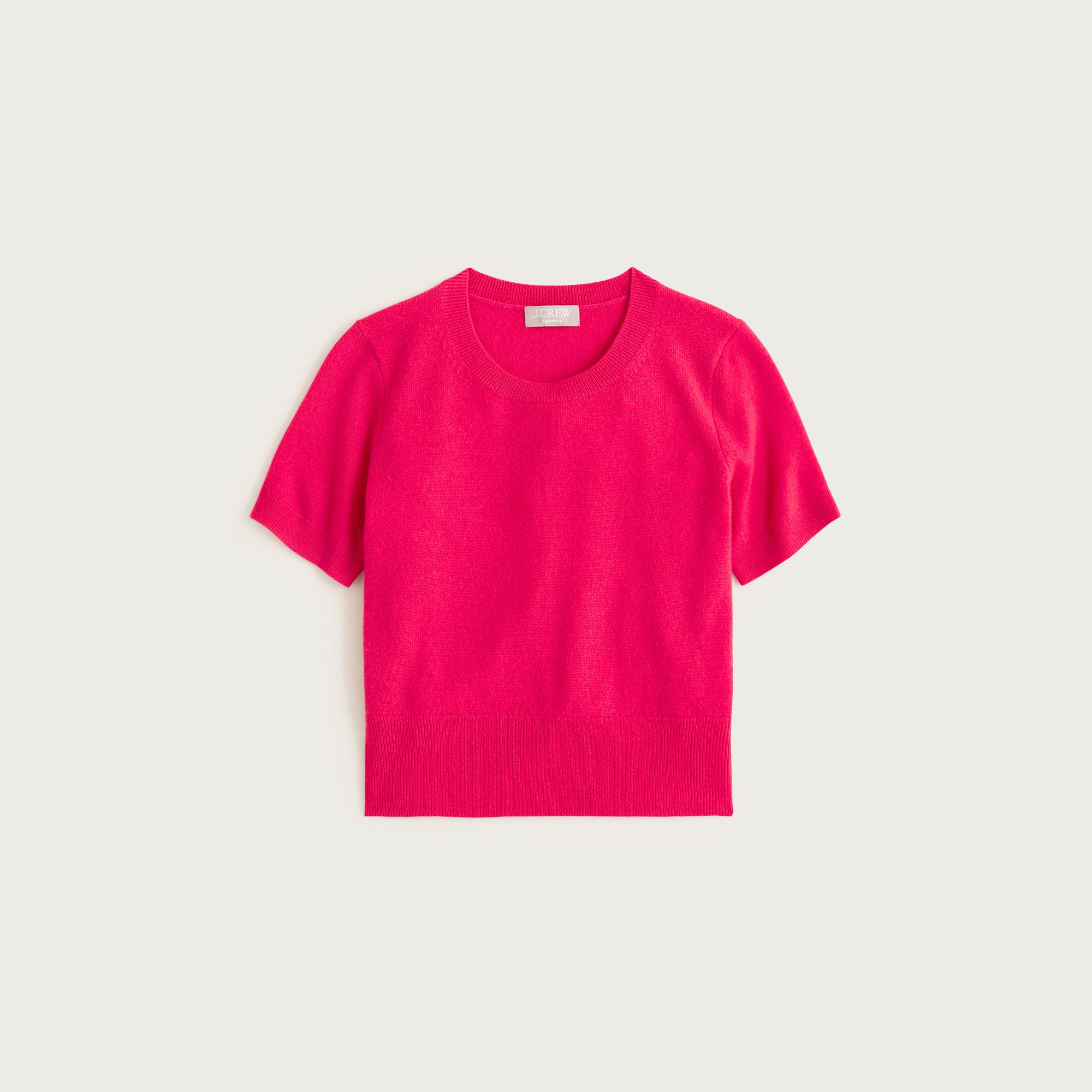 Cashmere shrunken T-shirt