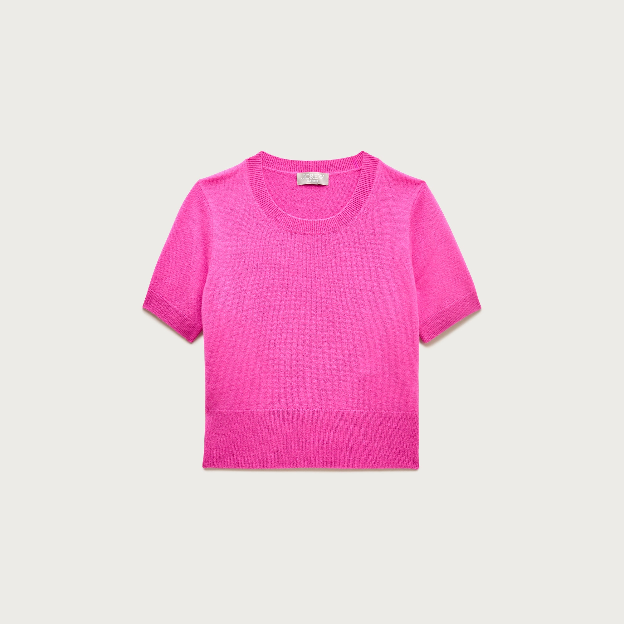 Cashmere shrunken T-shirt