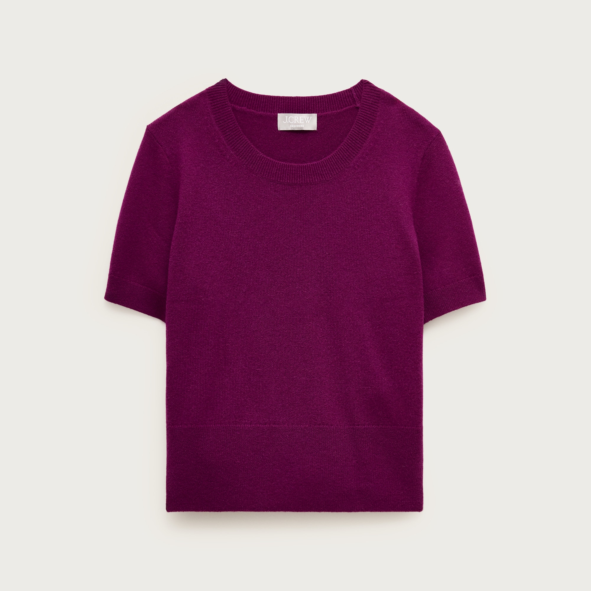 Cashmere shrunken T-shirt
