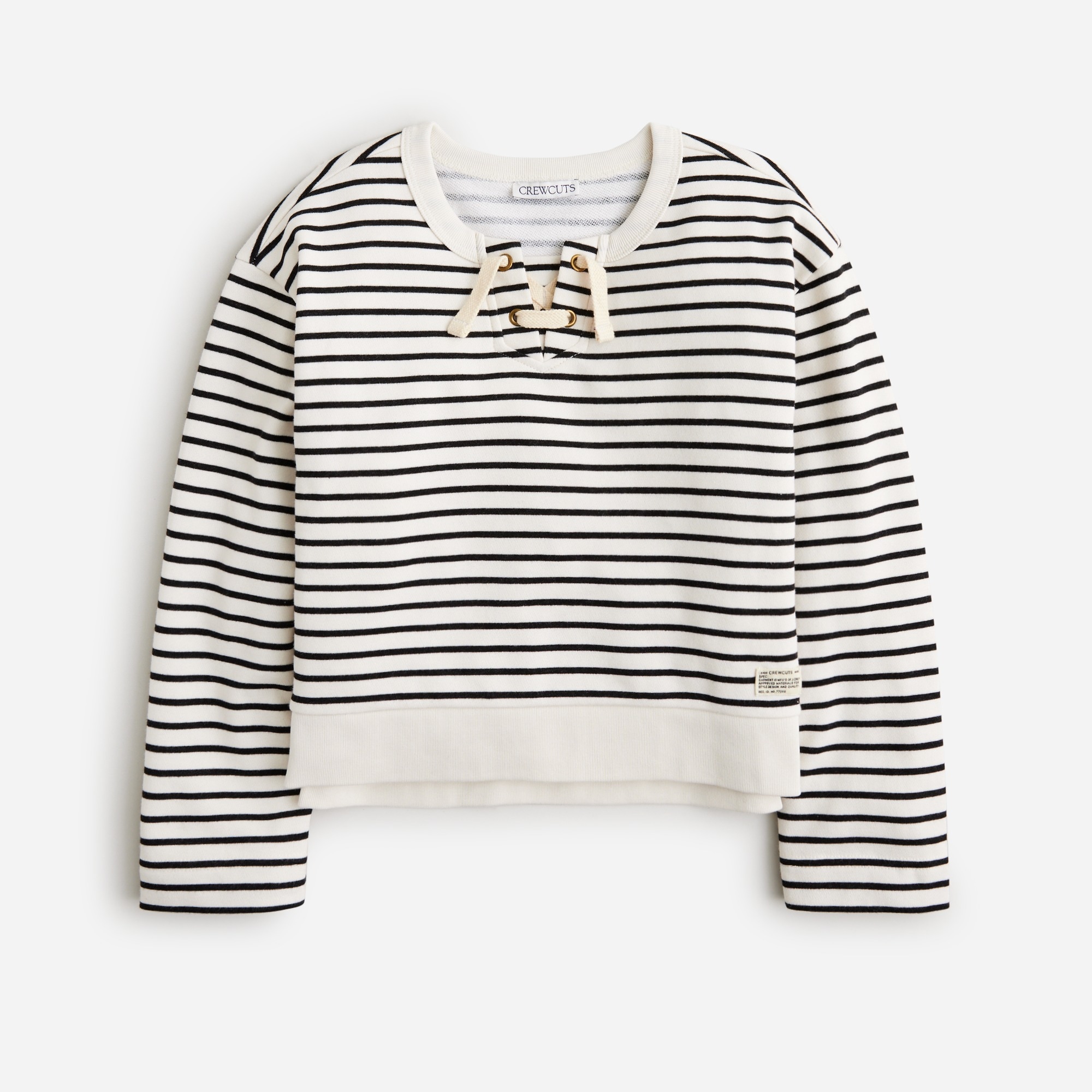  Girls' lace-up sweatshirt in terry