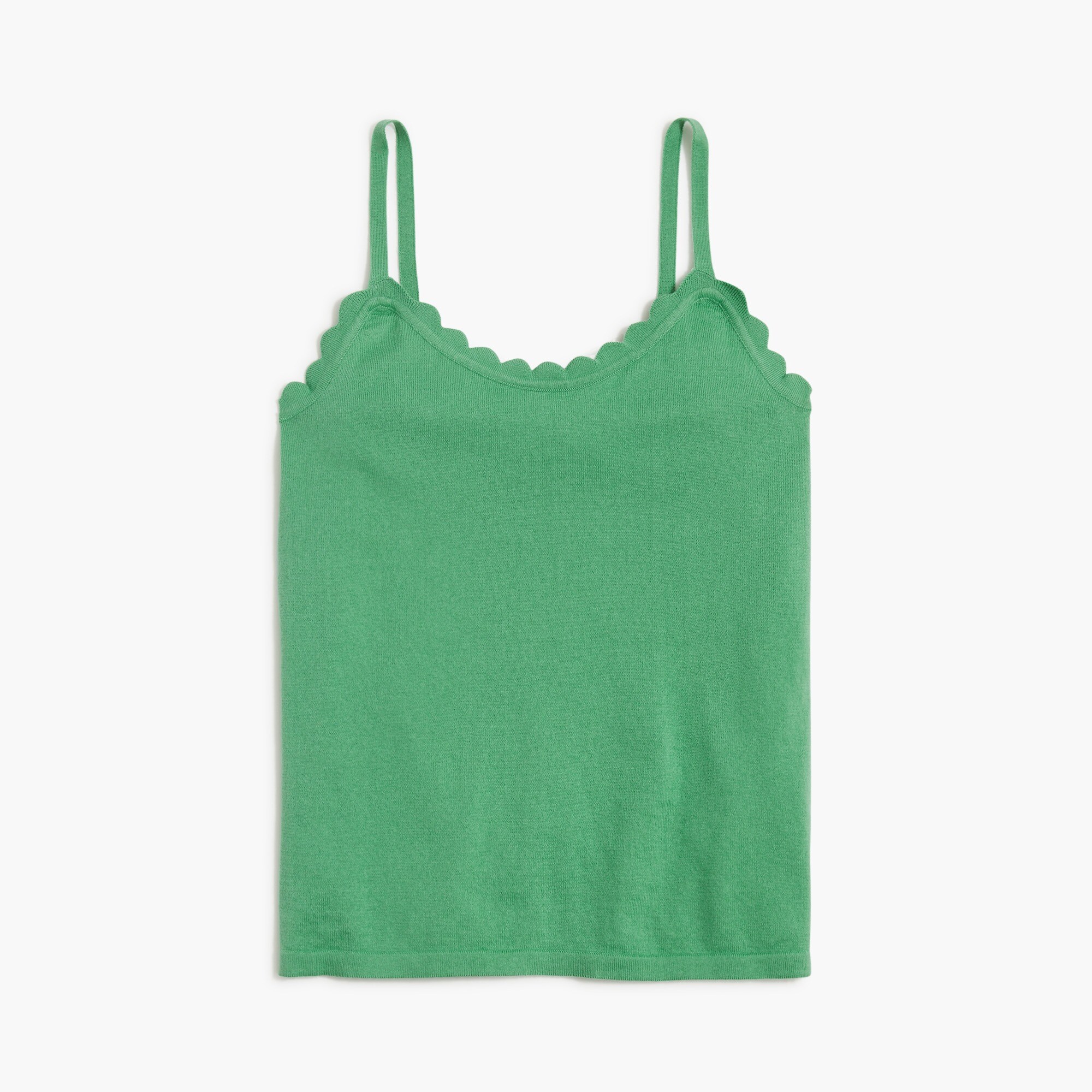 Scalloped sweater shell