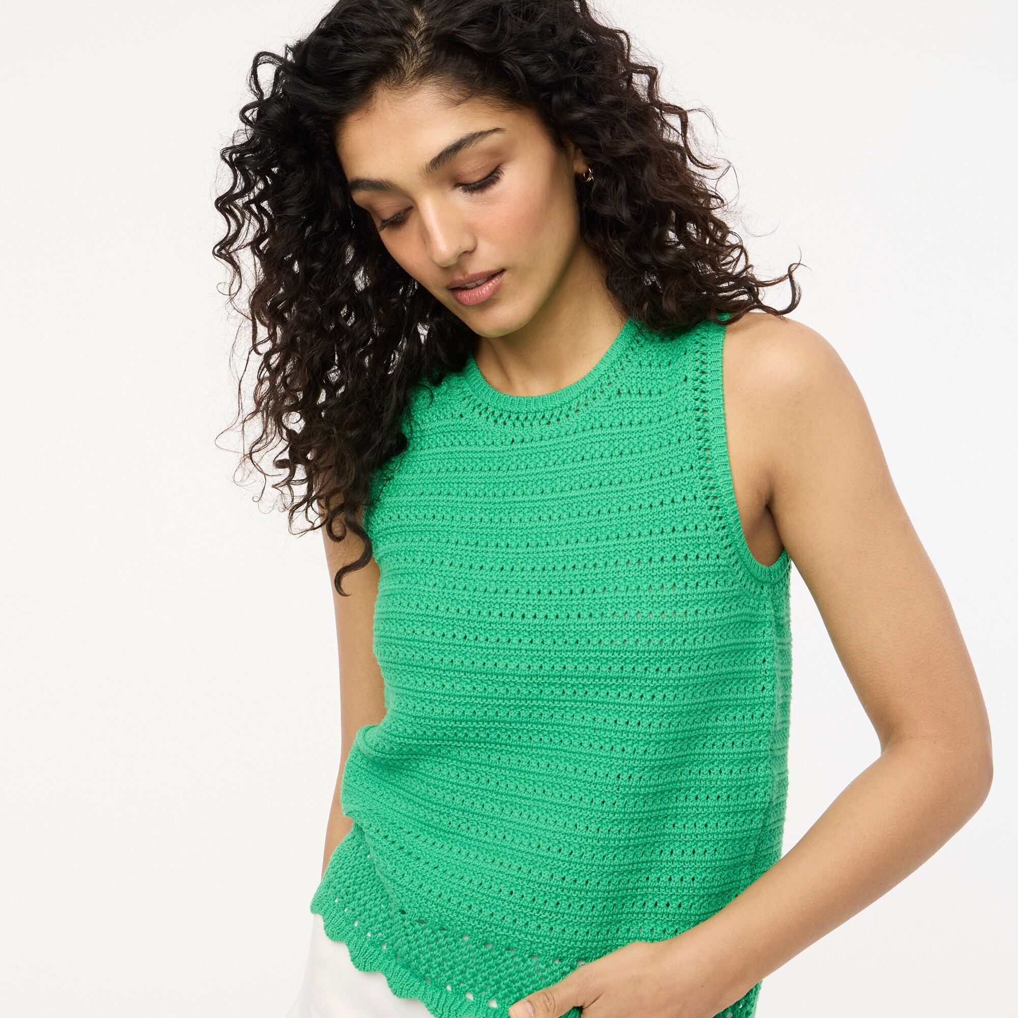Women's Crochet Tank Top Sweater in Black by French Dressing Jeans