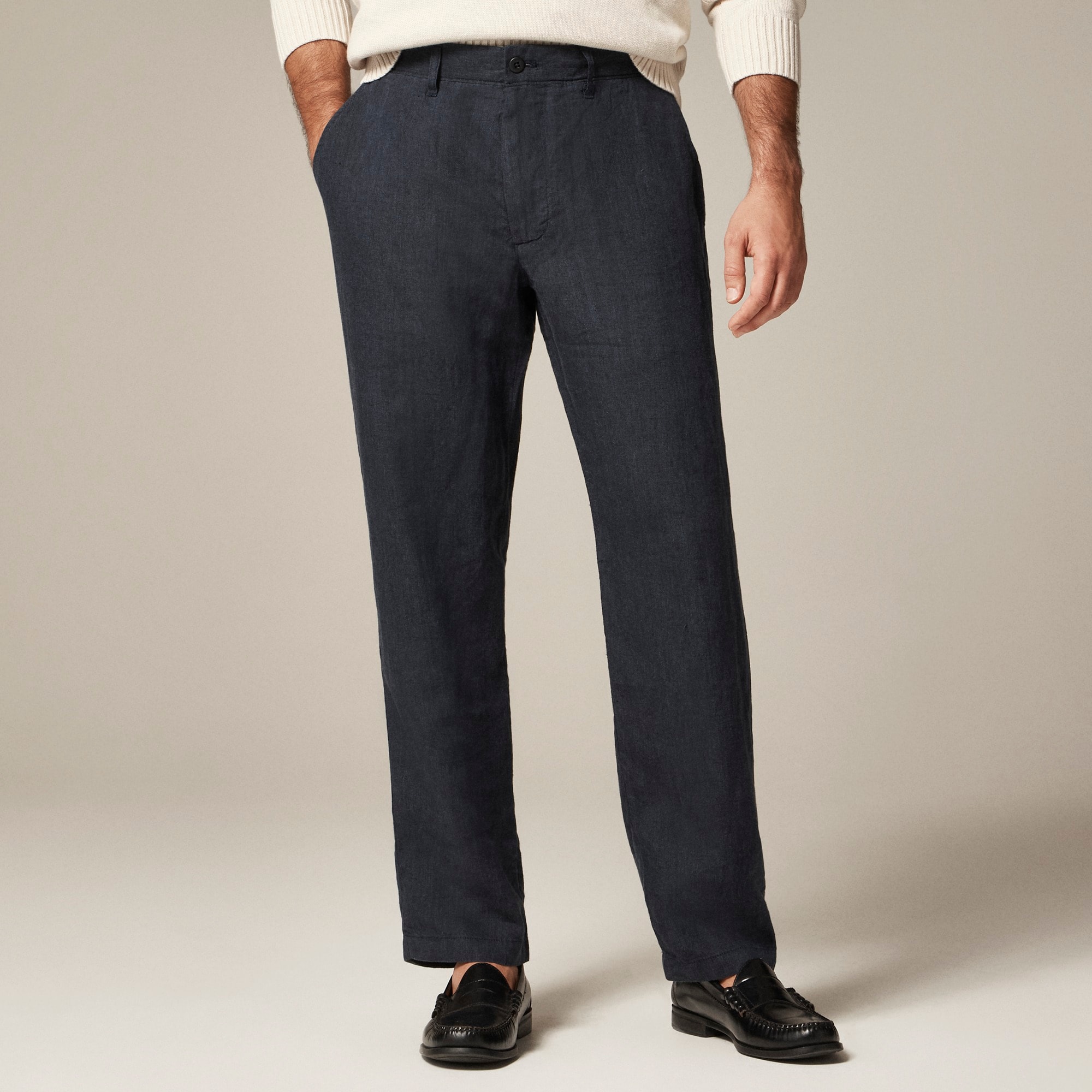 mens Classic-fit linen trouser