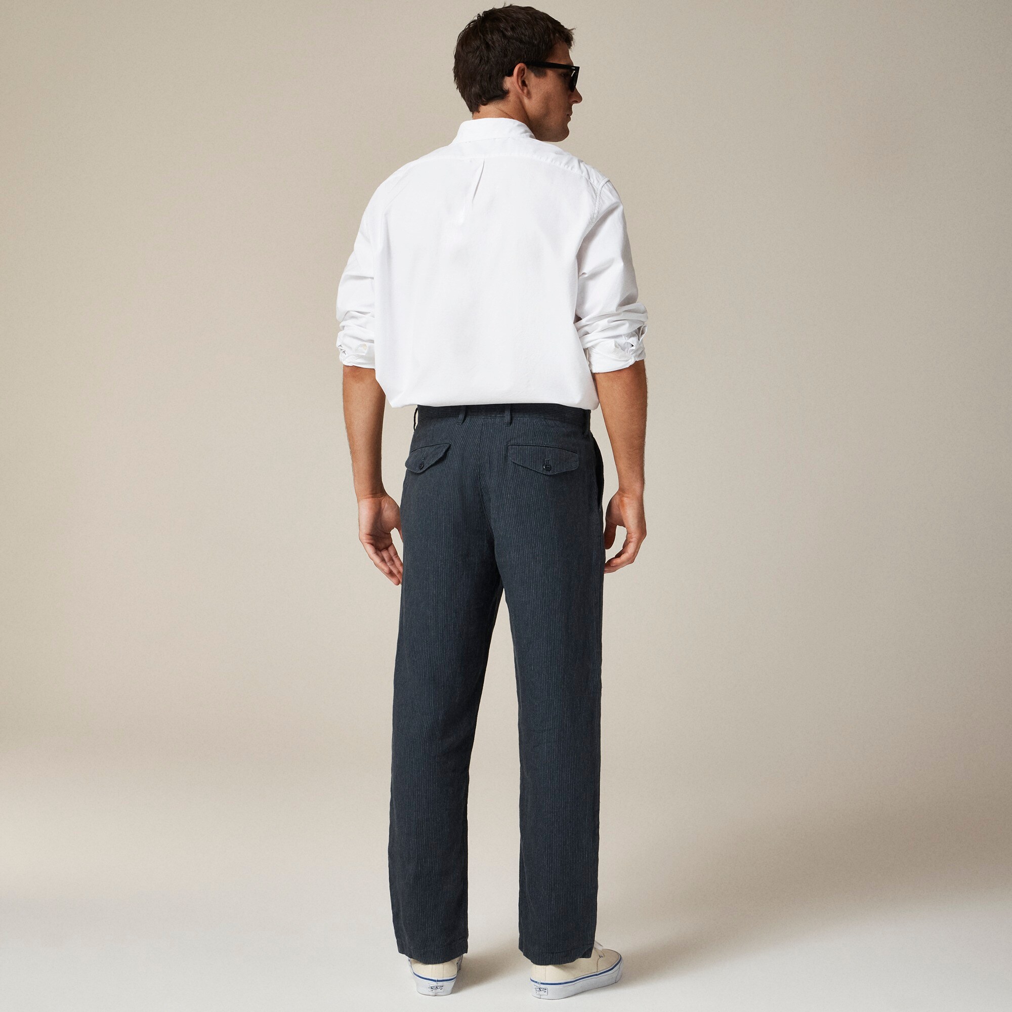 Classic-fit linen trouser