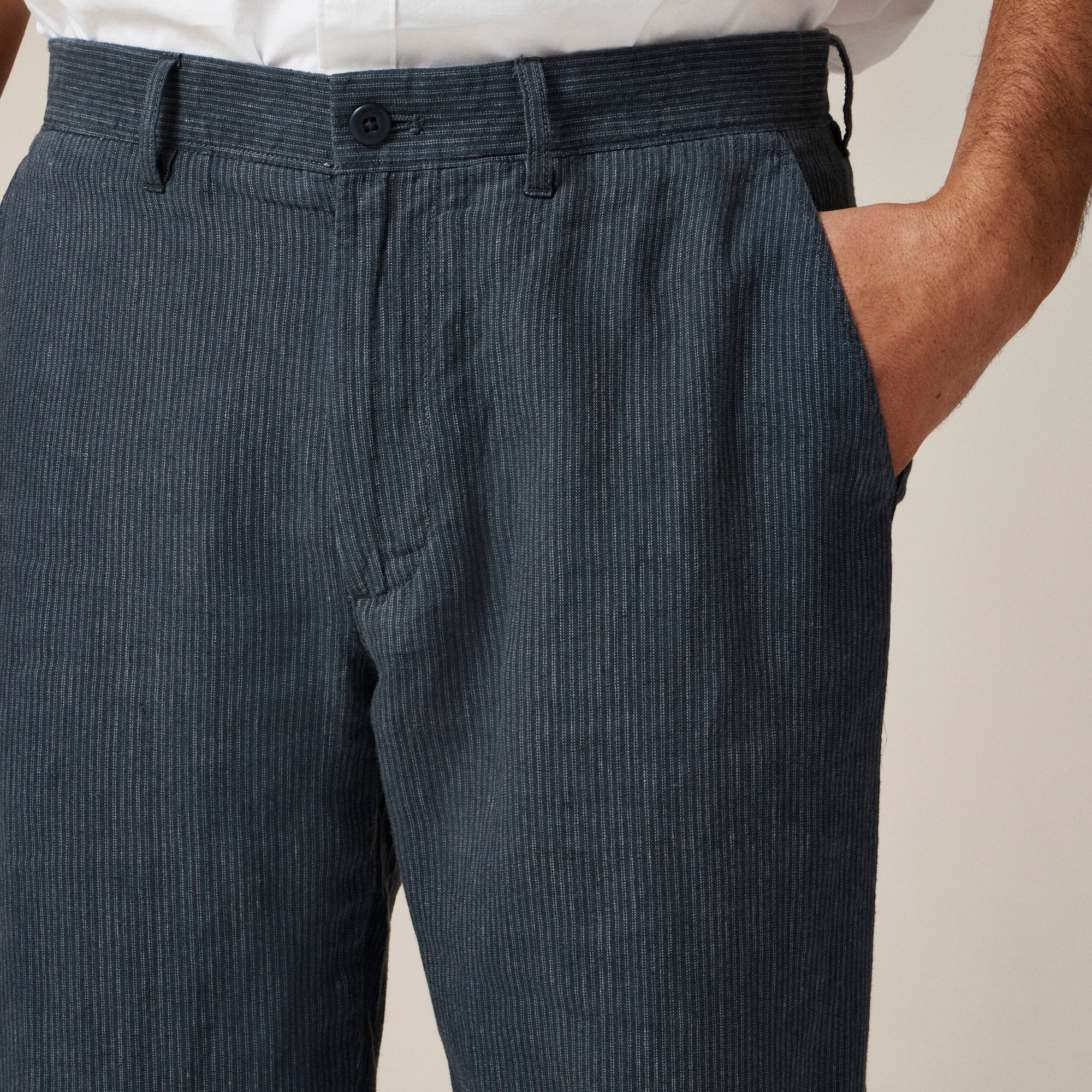 Classic-fit linen trouser