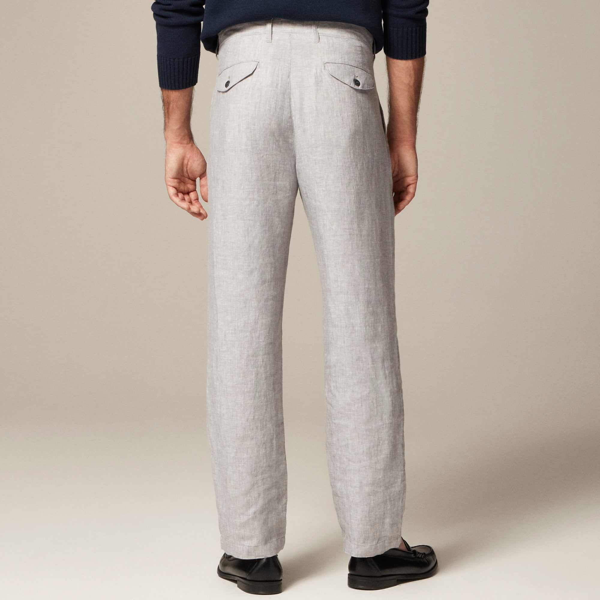 Classic-fit linen trouser