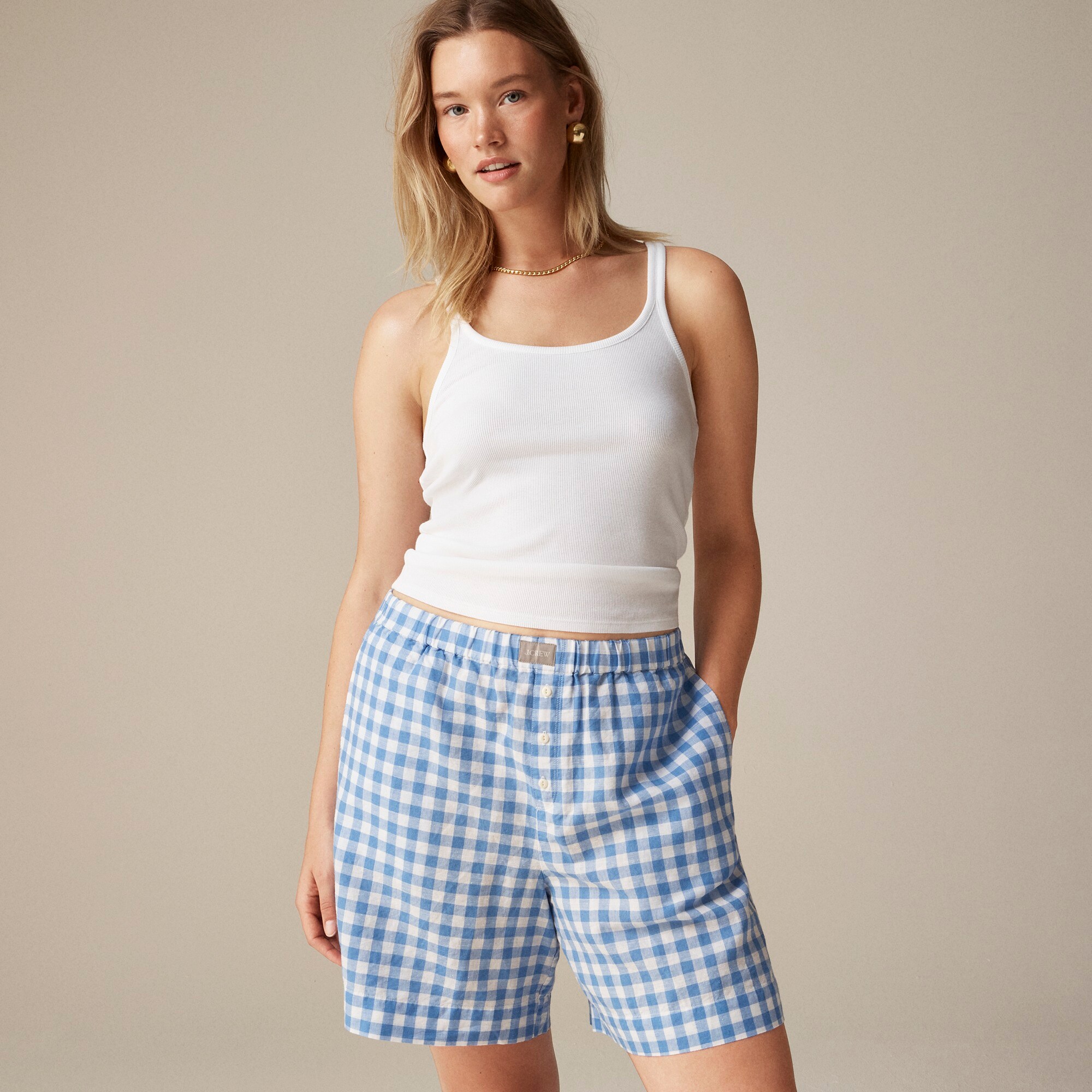 Heart & Gingham Print Boxer Shorts