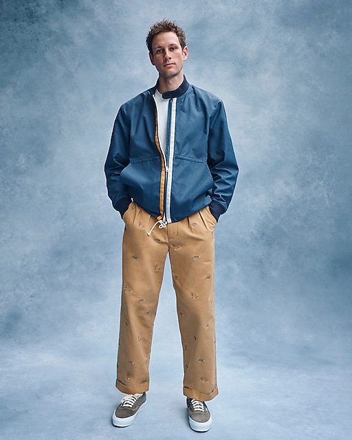  BEAMS PLUS X J.Crew Relaxed-fit pleated chino pant with surfer embroidery