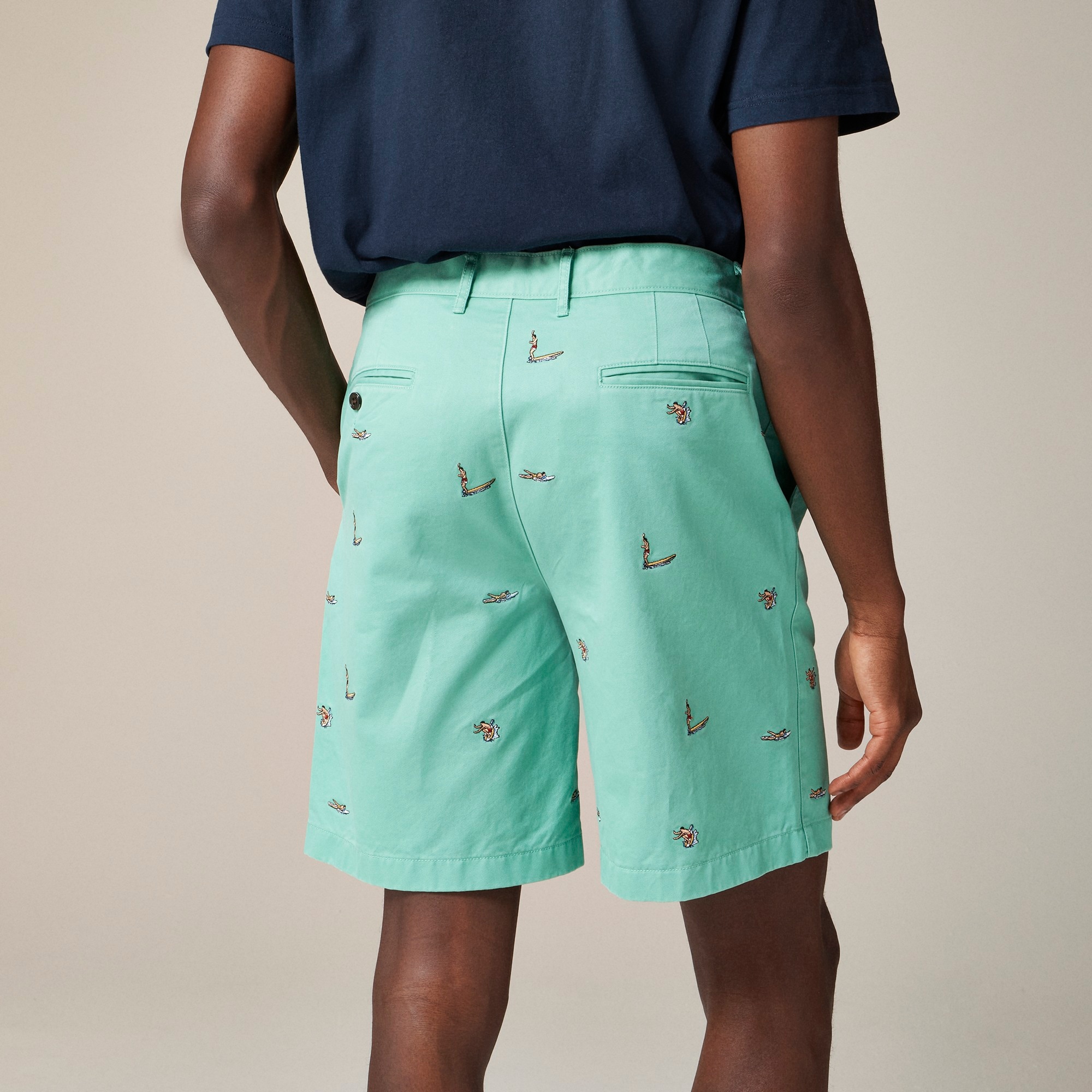 【GREEN】J.Crew * BEAMS PLUS / SHORTS BEAMS PLUS X J.Crew 8.5'' Pleated Chino Short With Surfer