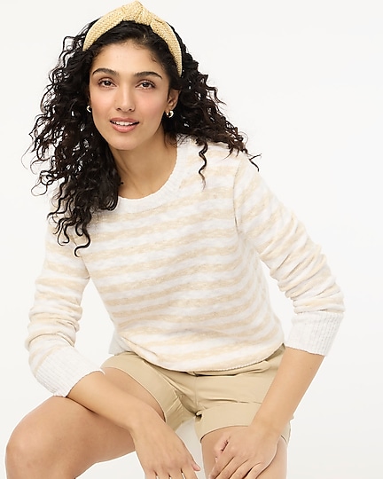 factory: striped crewneck beach sweater for women