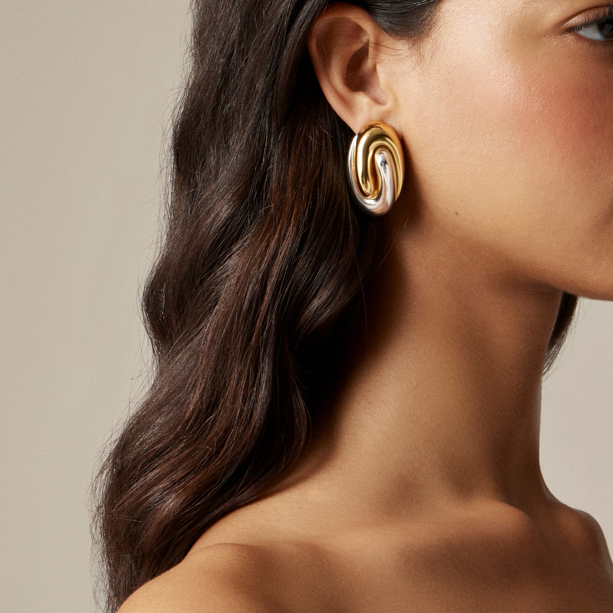 womens Mixed-metal stud earrings