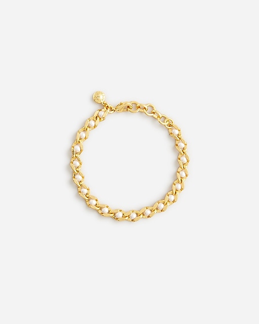 womens Pearl chain bracelet