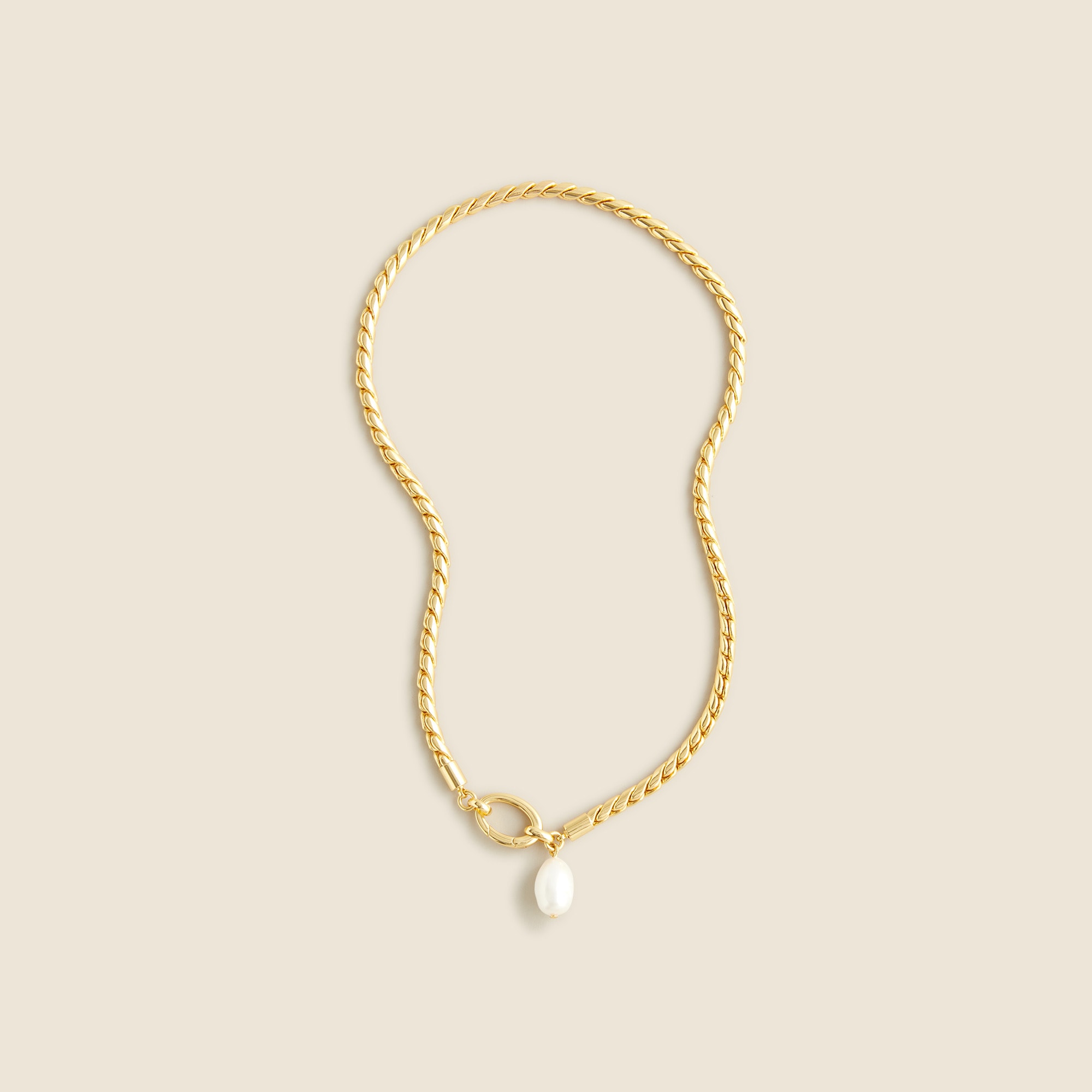 J.Crew Rope Chain Freshwater Pearl Necklace For Women