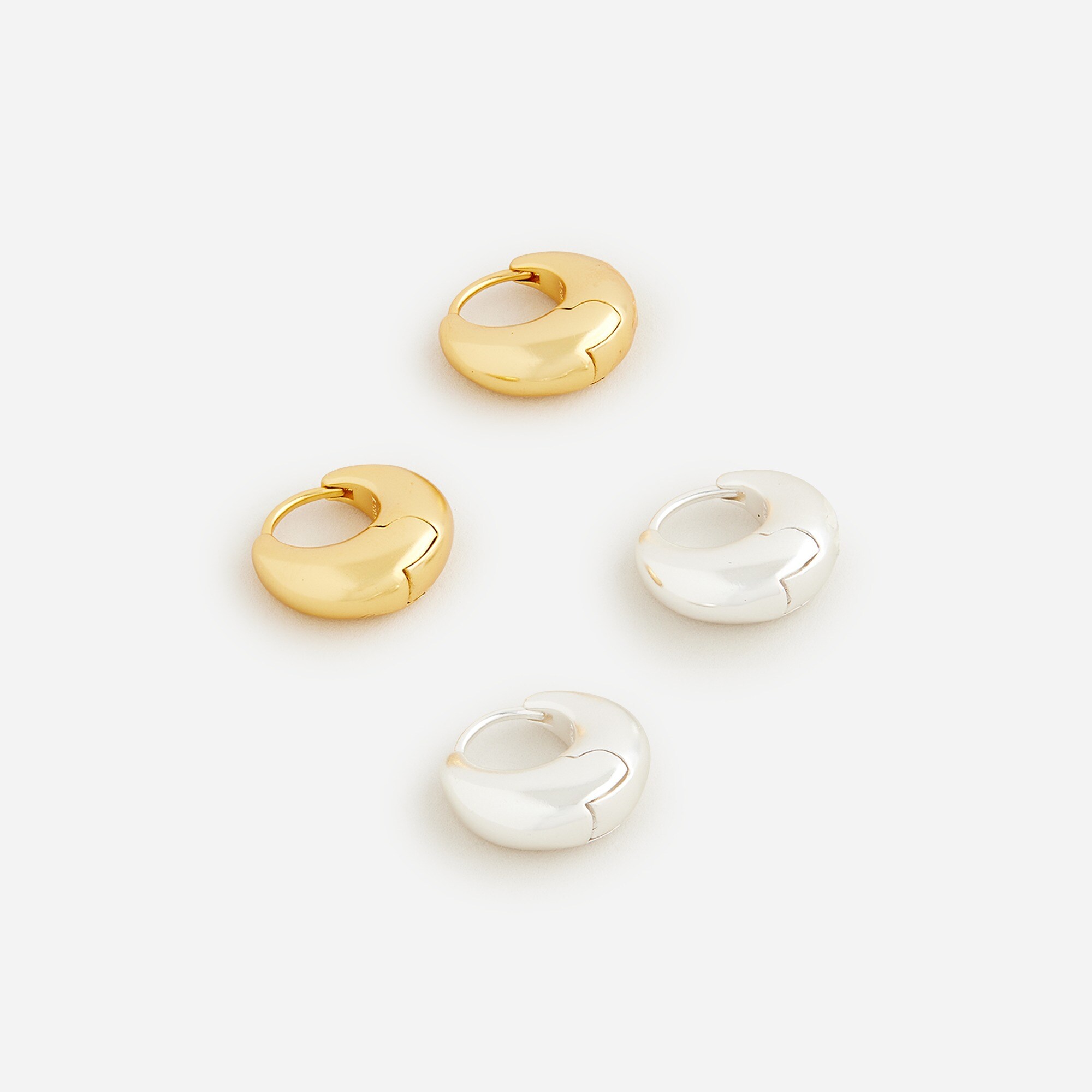 Huggie hoop earrings set-of-two