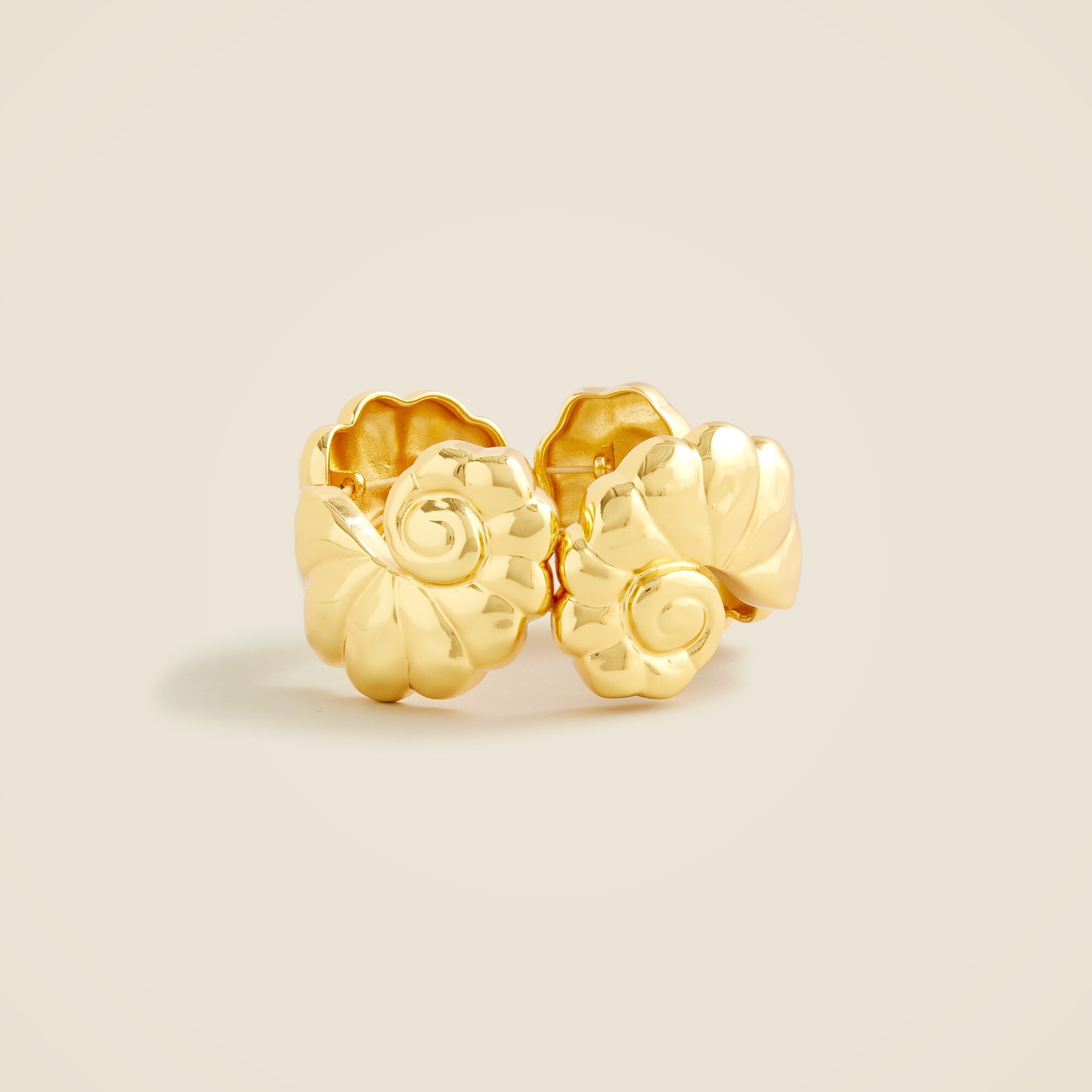 Stretch shell cuff bracelet