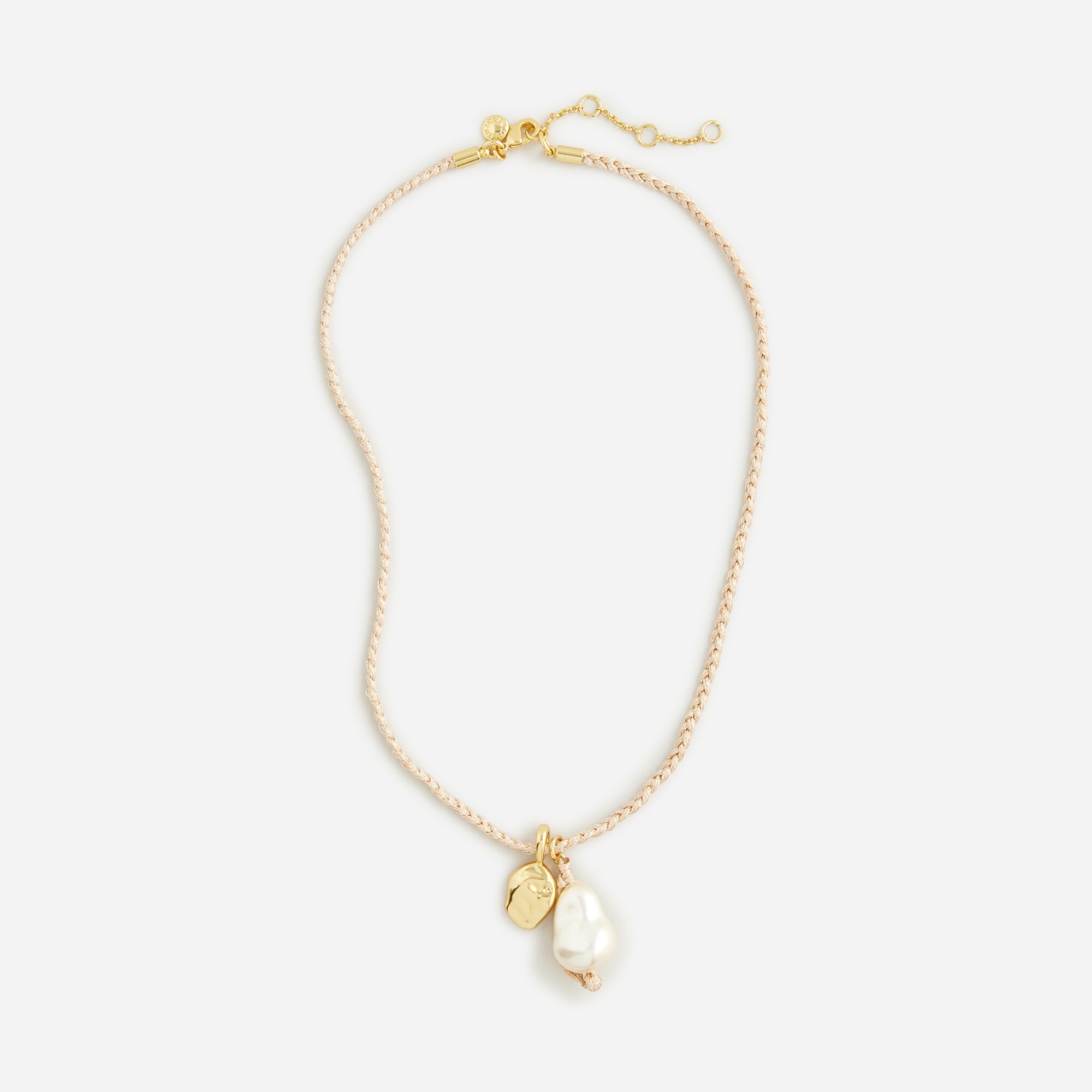 Rope-tied pendant necklace