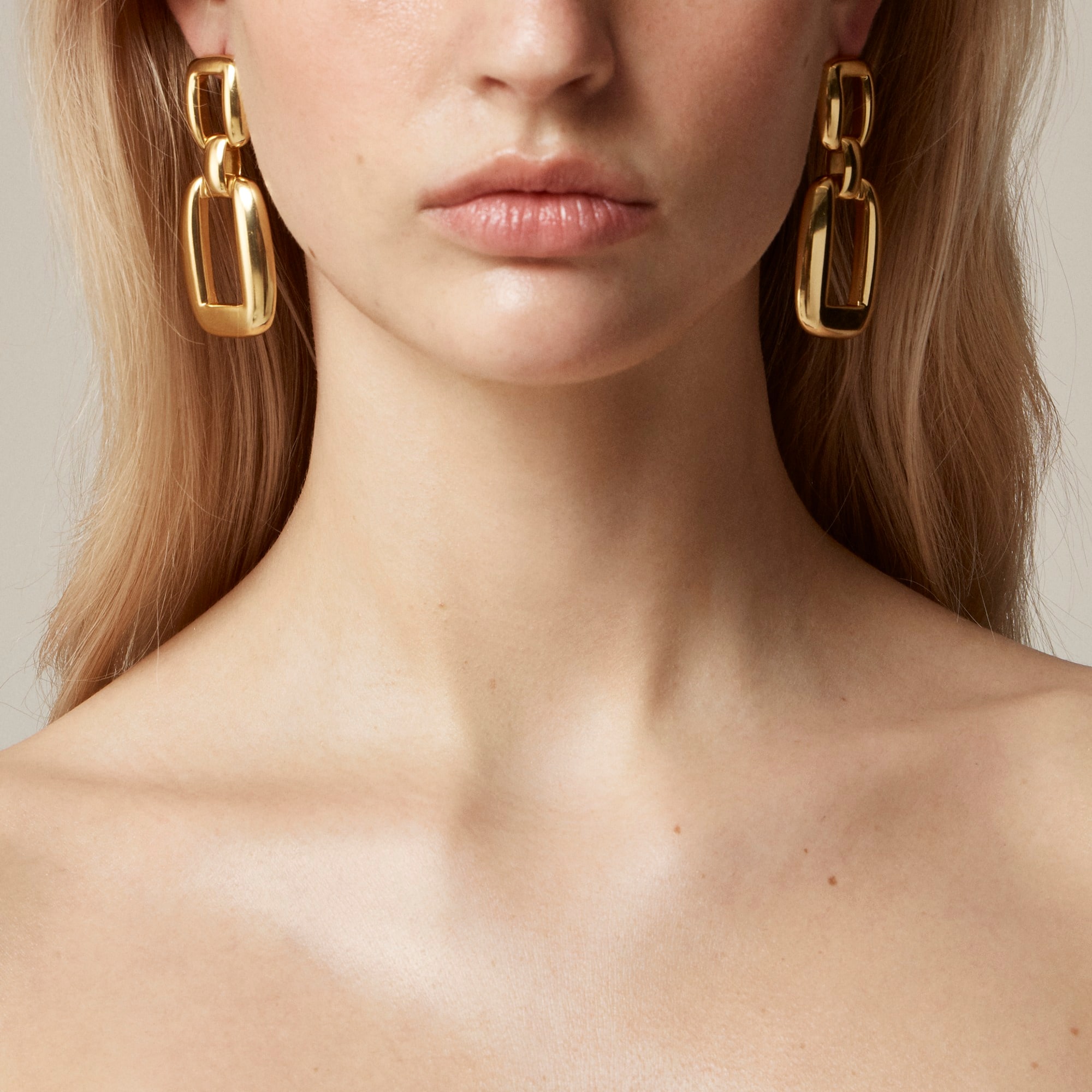 womens Oversized square drop earrings