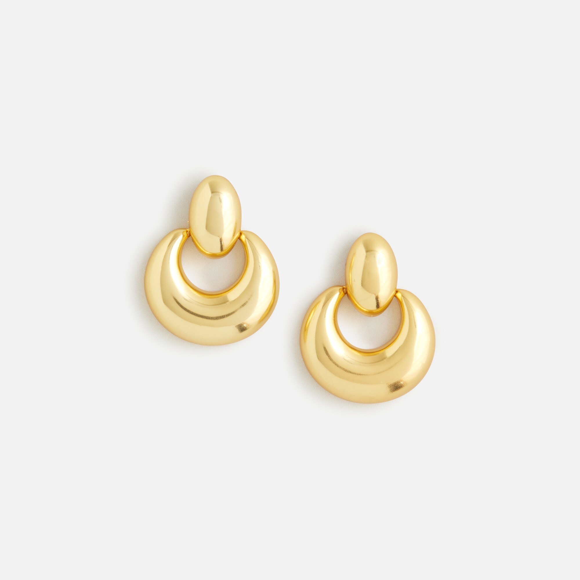 Door knocker drop earrings