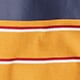 BEAMS PLUS X J.Crew striped T-shirt with applied detail GOLD NAVY DORA COMBO