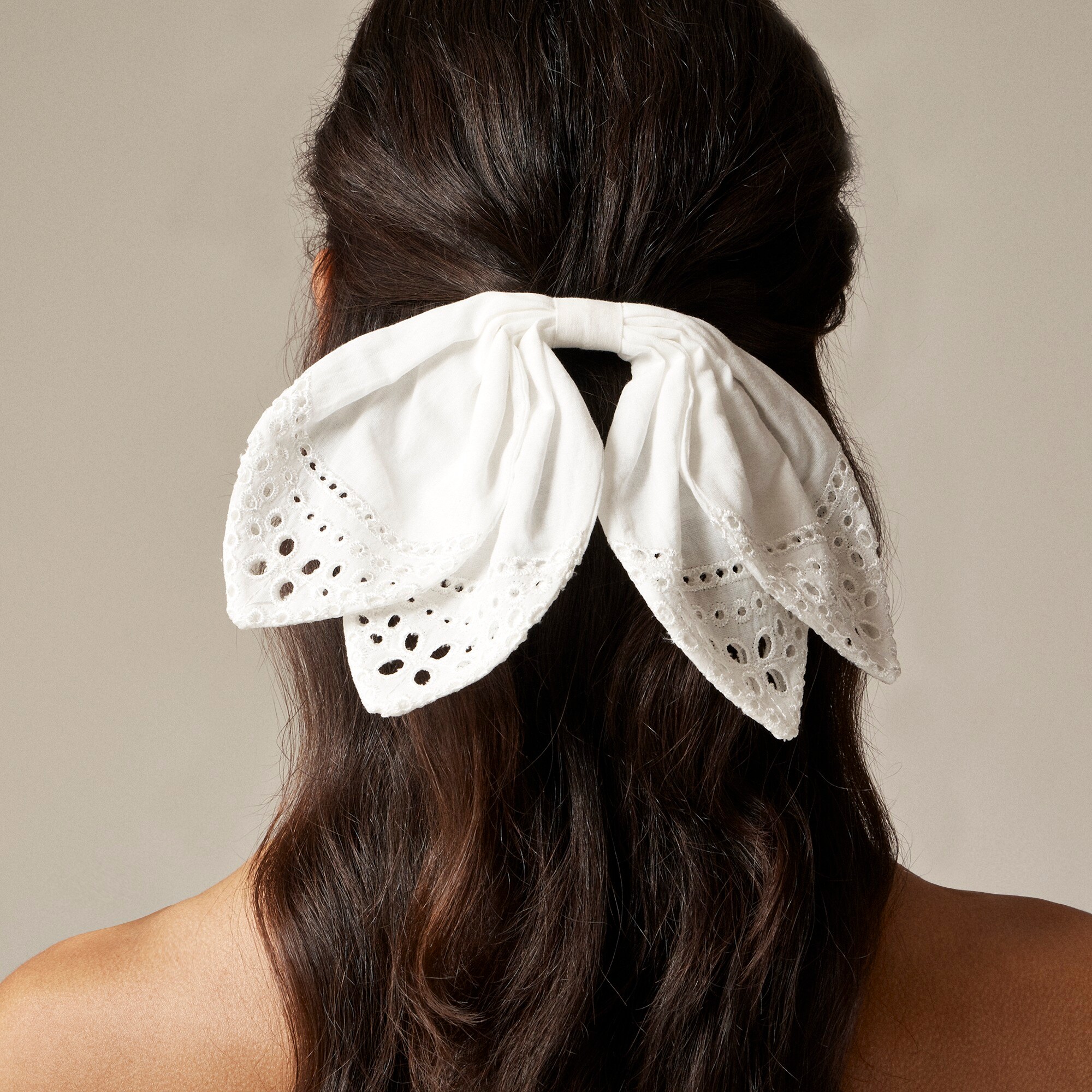 womens Eyelet bow hair clip