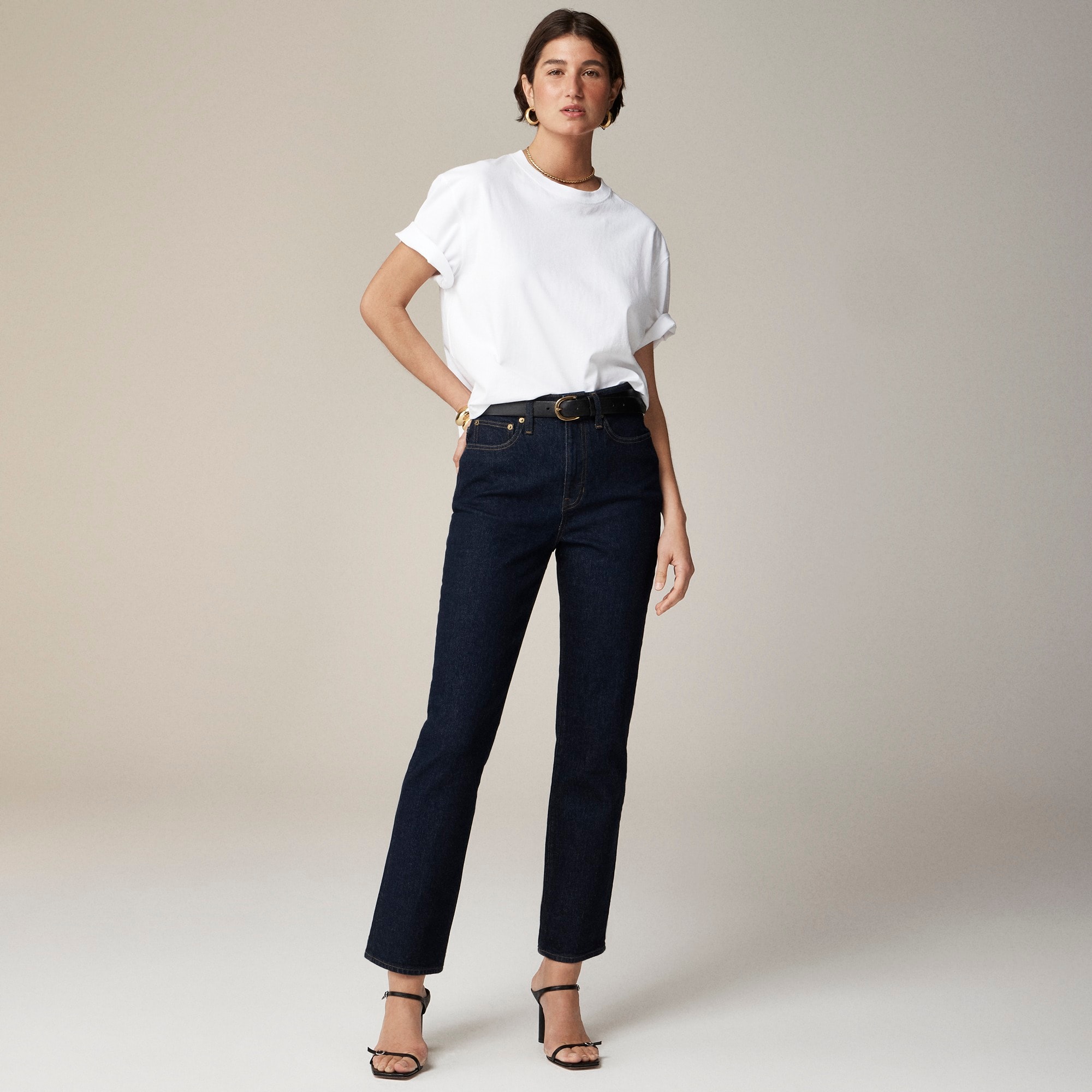j.crew: classic straight jean in rinse wash for women