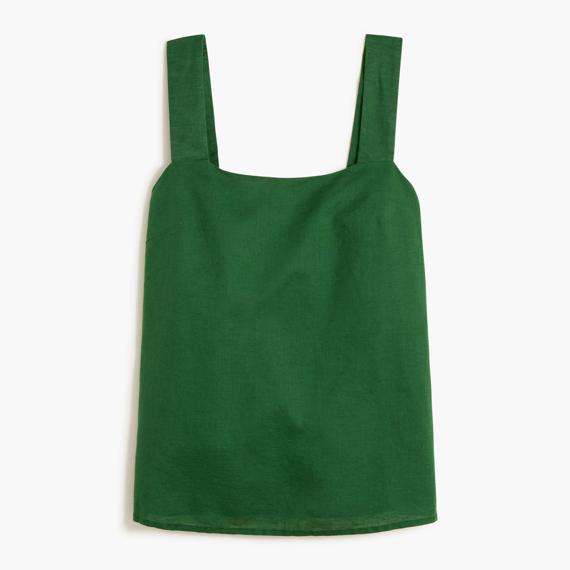 womens Linen-blend squareneck tank top