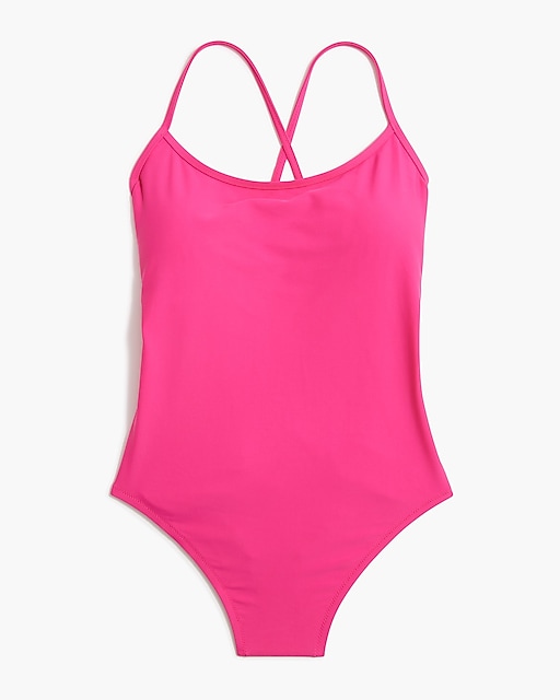 womens One-piece swimsuit with crisscross back