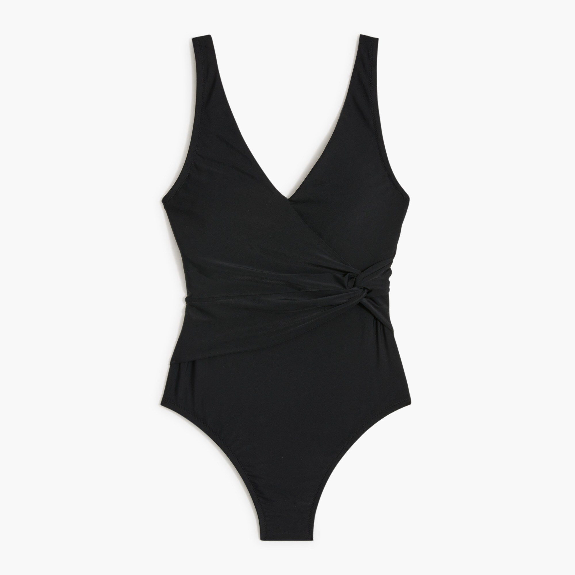 v-neck knotted one-piece swimsuit for women