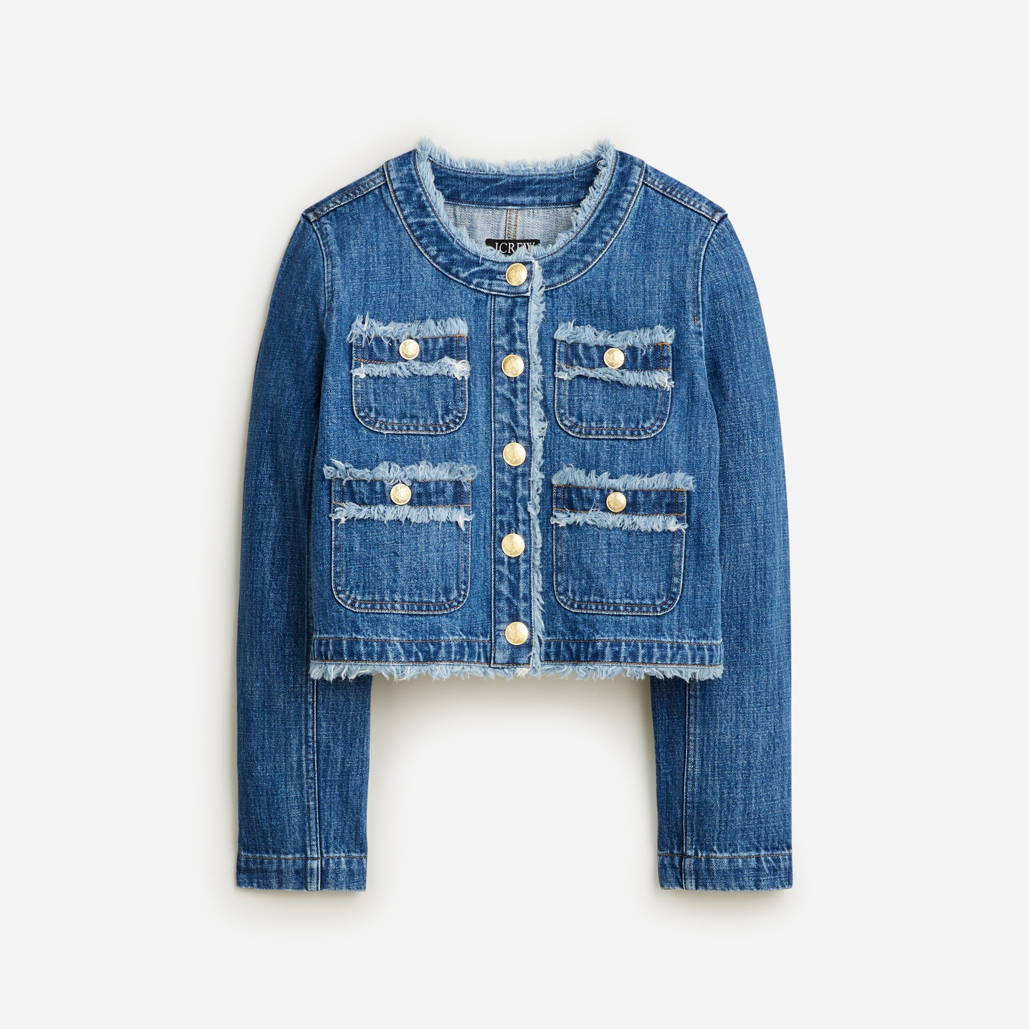 Frayed denim lady jacket
