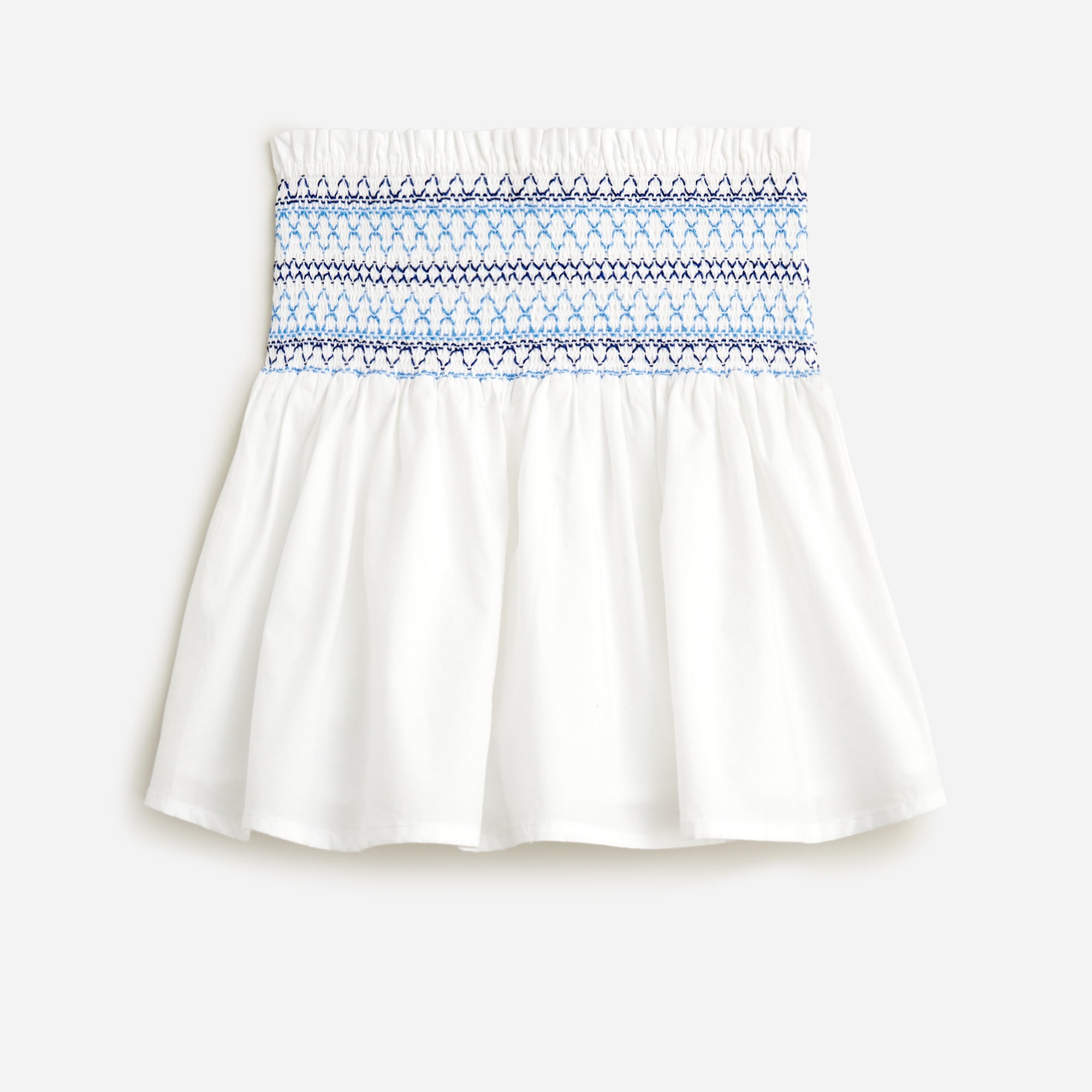  Girls' Paloma smocked skirt in cotton poplin