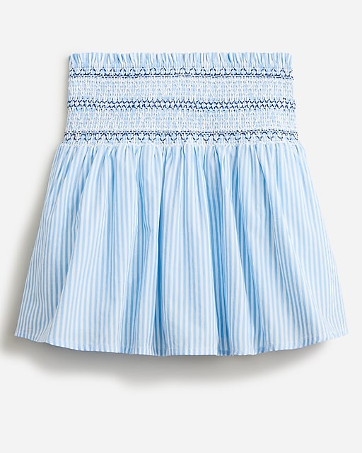  Girls' Paloma smocked skirt in cotton poplin