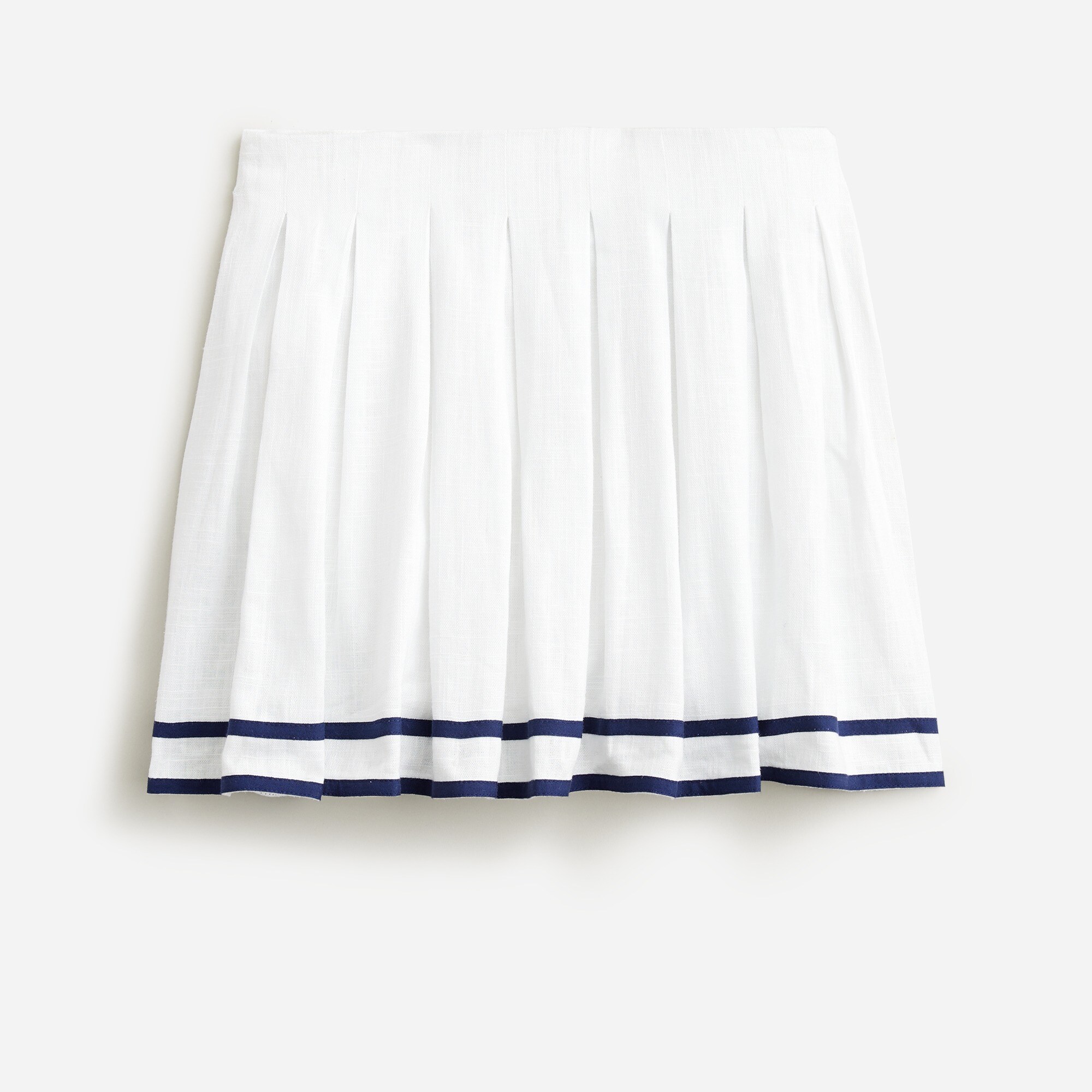 girls Girls' striped pleated skirt in linen blend