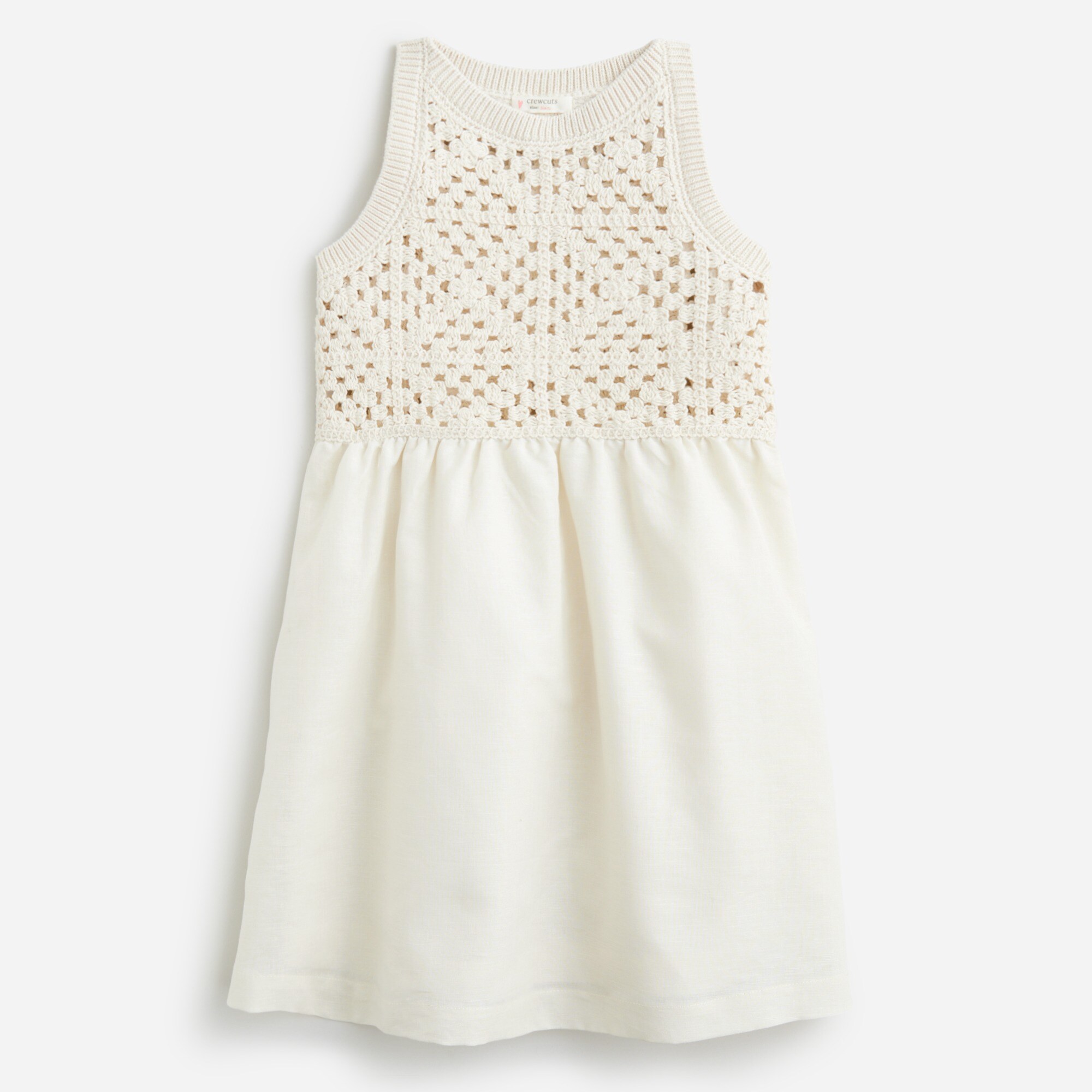 Girls' crochet combo dress